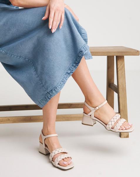 Twin Strap Block Heel Sandals EEE Fit