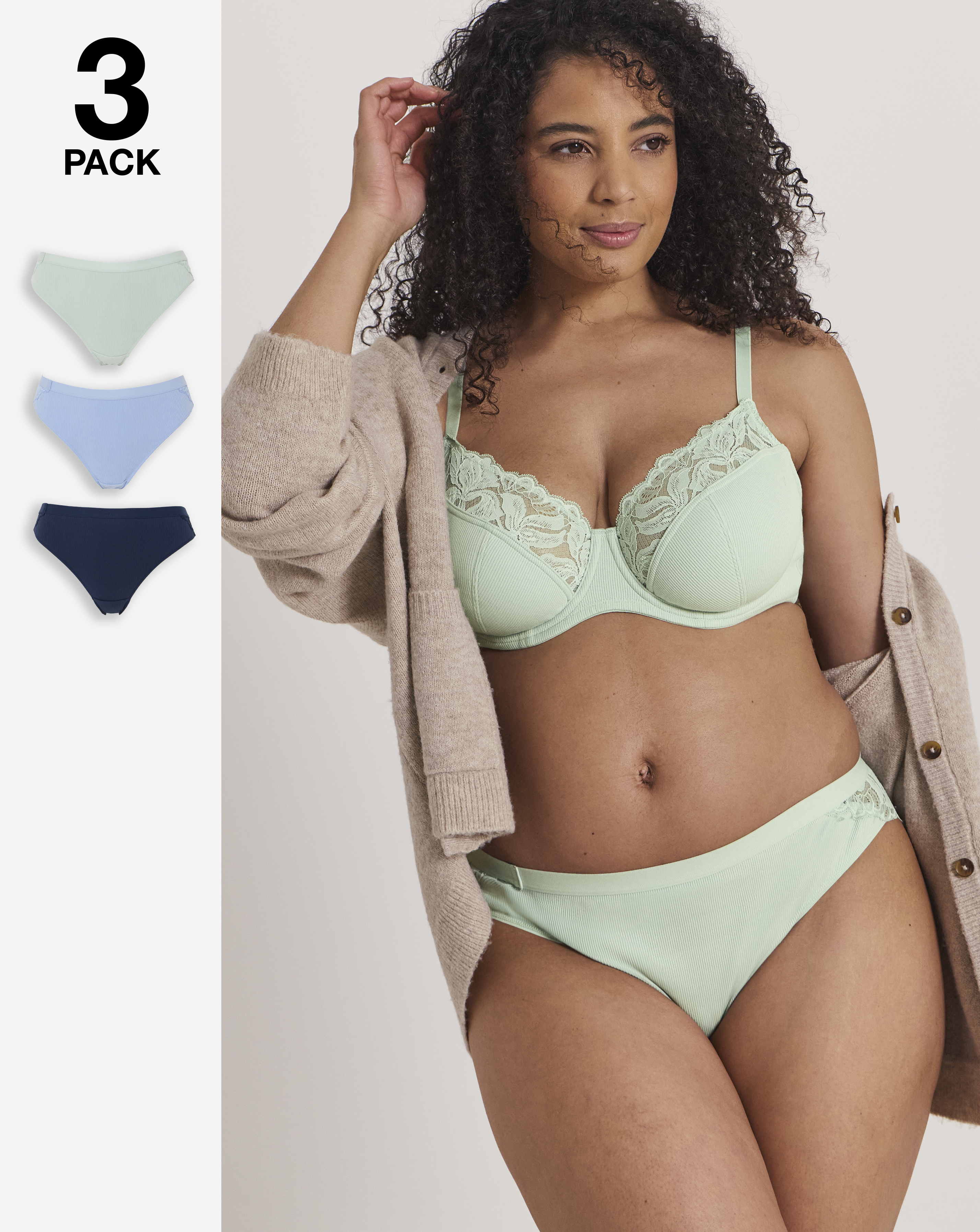 3 Pack Harper Midi Brazilian