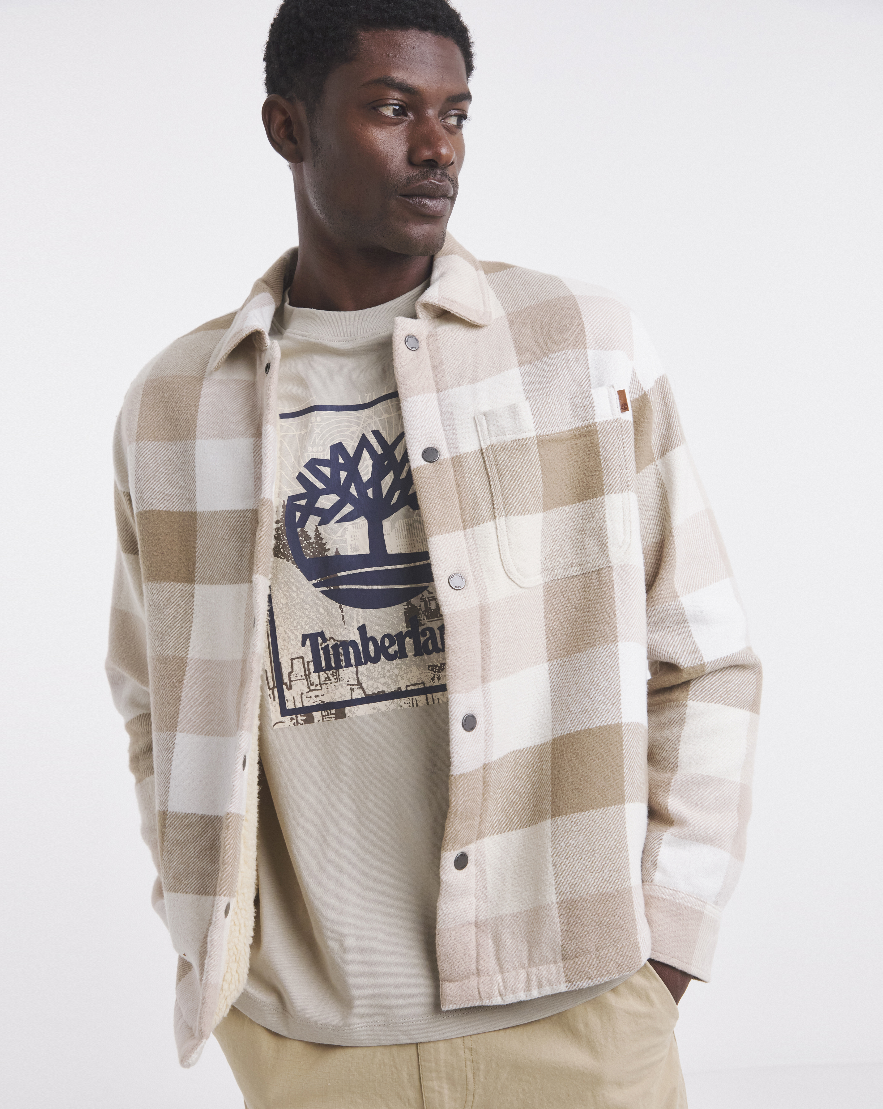Timberland High Pile Overshirt - Natural