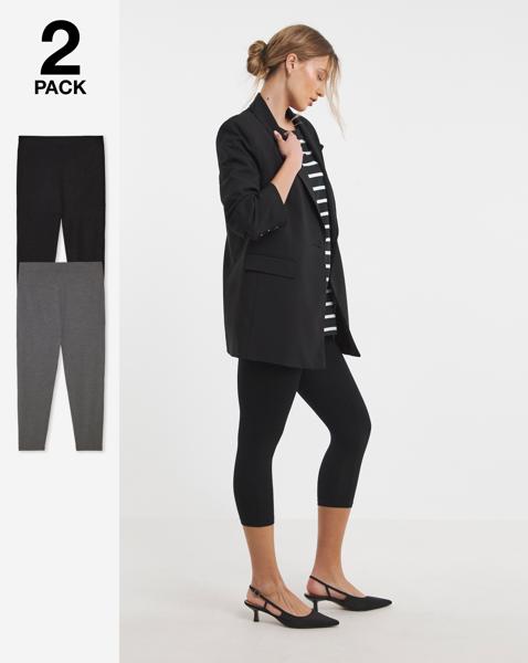 2 Pack Cropped Jersey Leggings