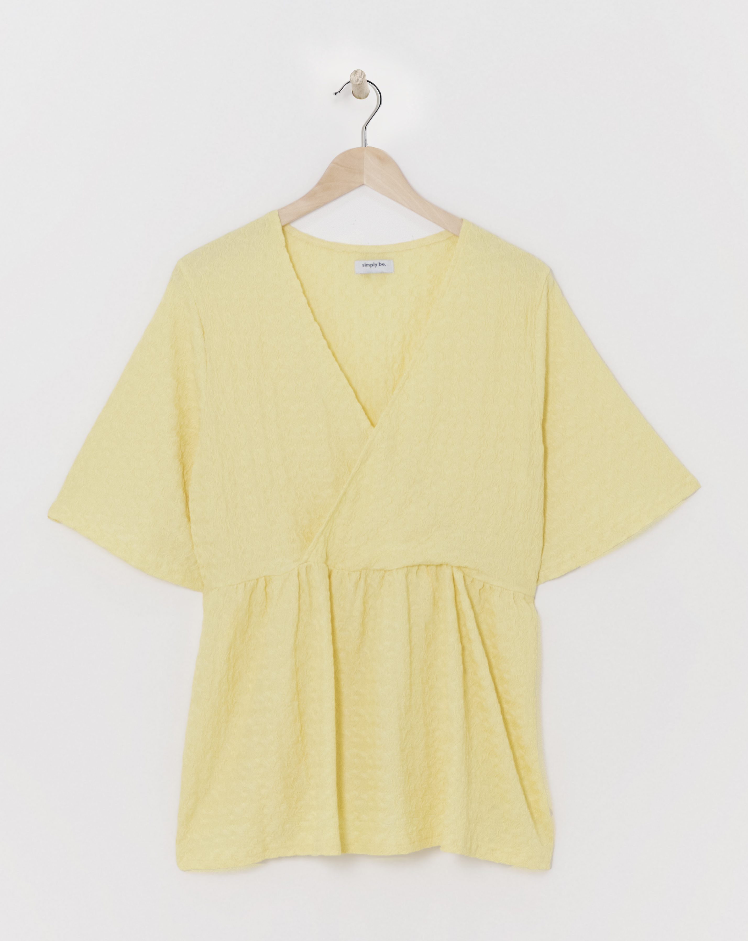 Simply Be Textured Jersey Wrap Top