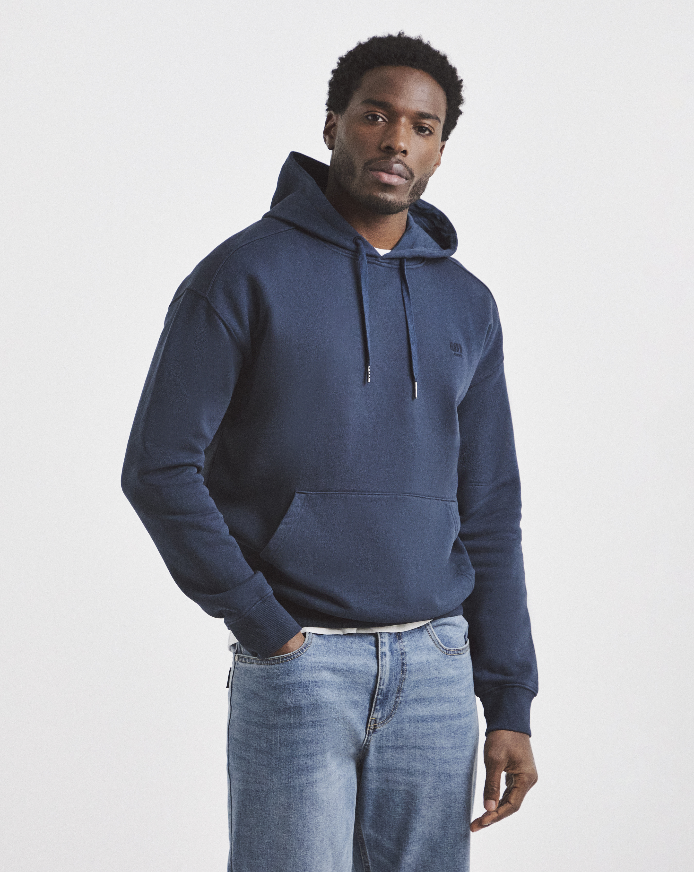 Union Relaxed Hooded Sweatshirt - Navy