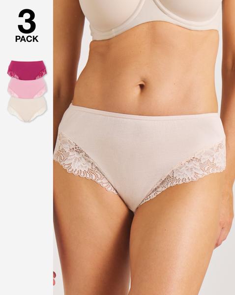 3 Pack Midi Brazilian Knickers