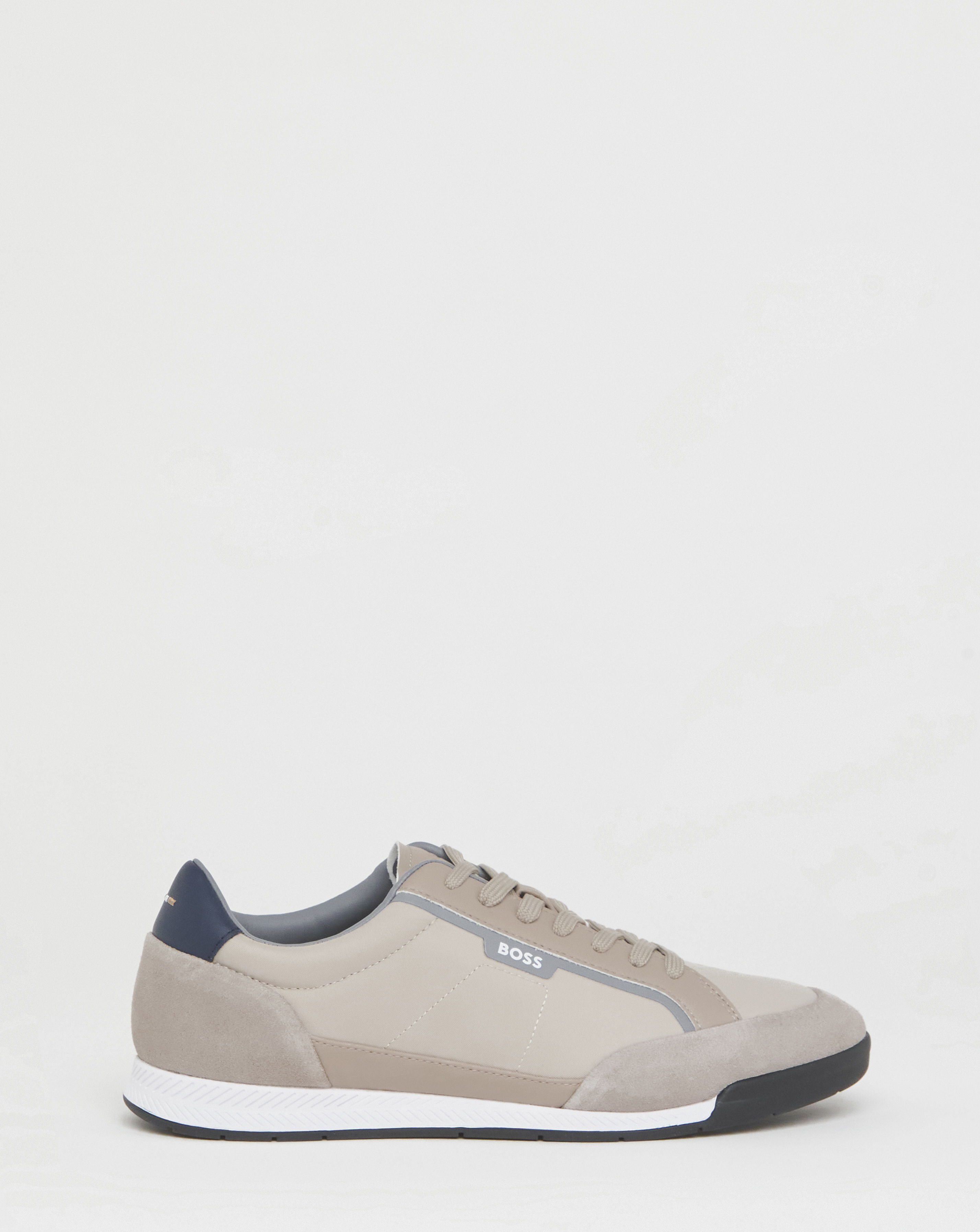 BOSS Nitan Suede Detail Trainer - Beige