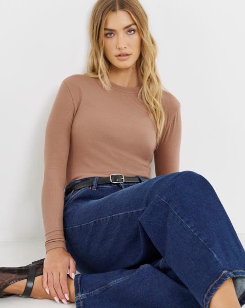 Long Sleeve Soft Rib Top
