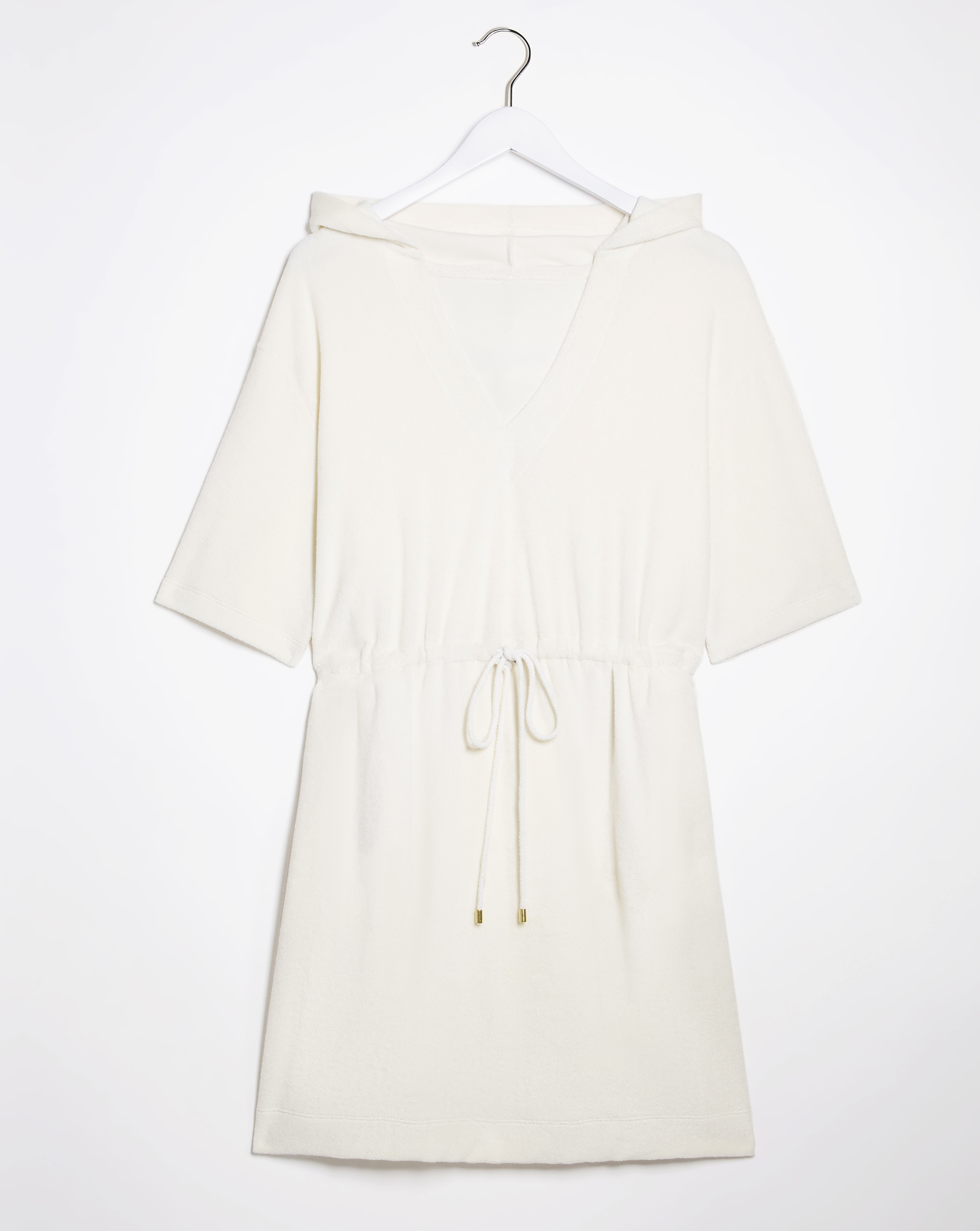 Cream Cotton Towelling Poncho
