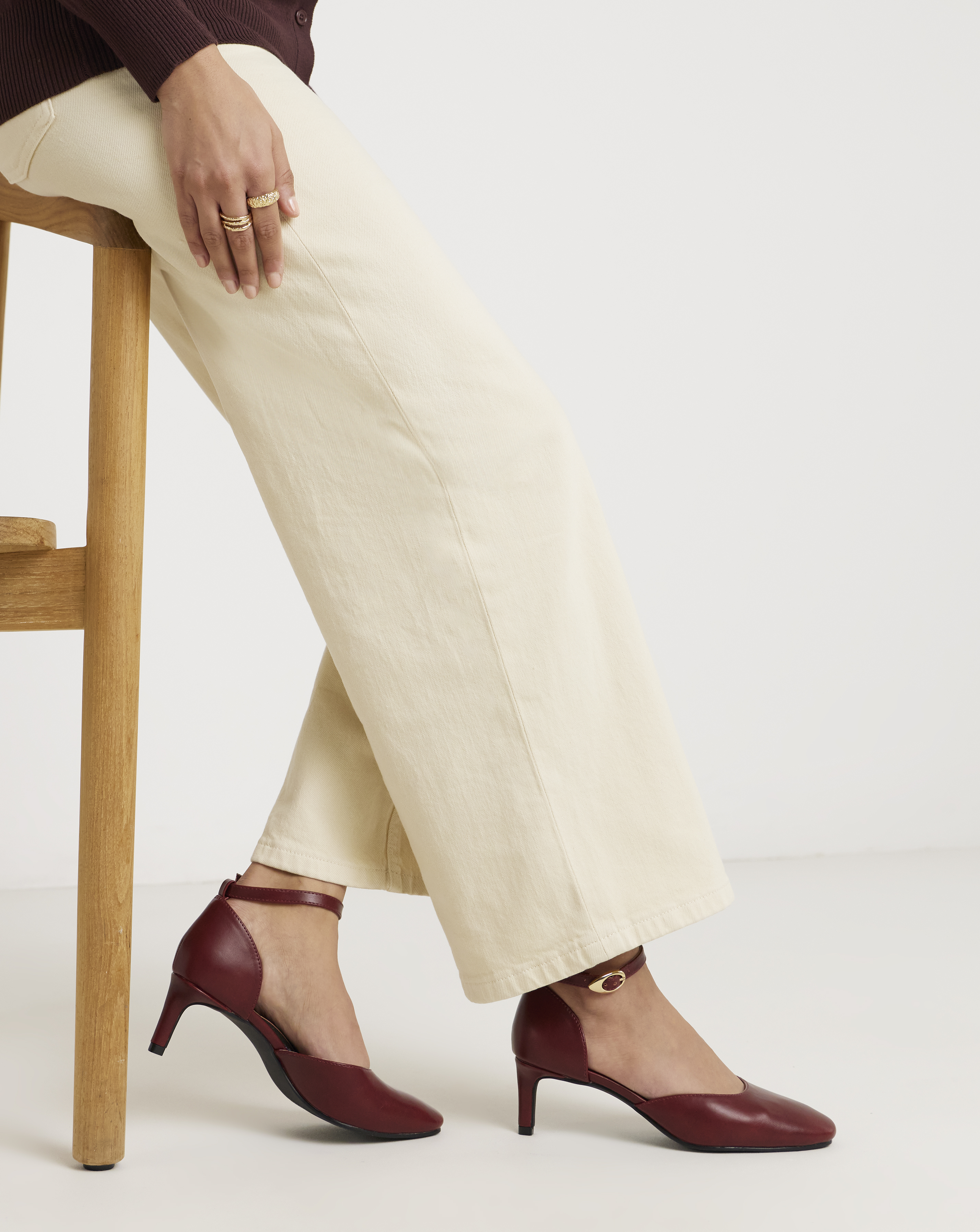 Two Part Heeled Shoes Extra Wide