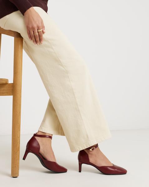 Two Part Heeled Shoes Wide