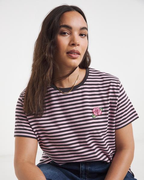 Flower Beaded T-Shirt