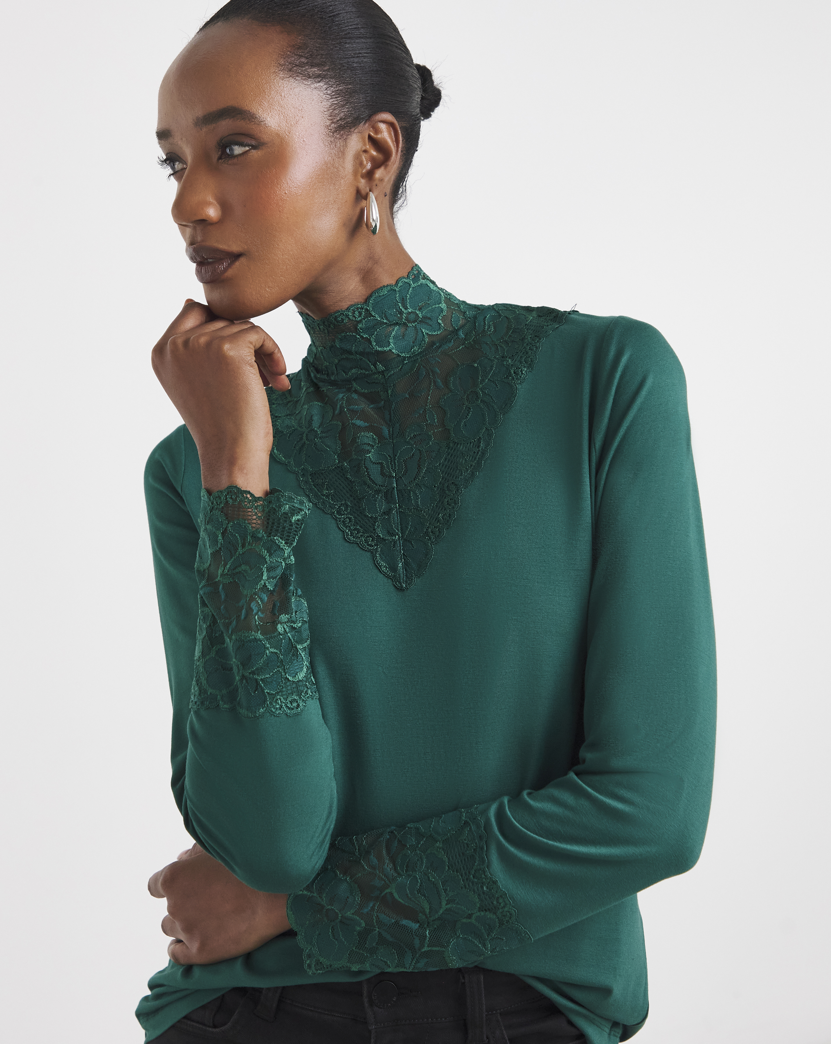 Joe Browns Darcie Lace High Neck Top