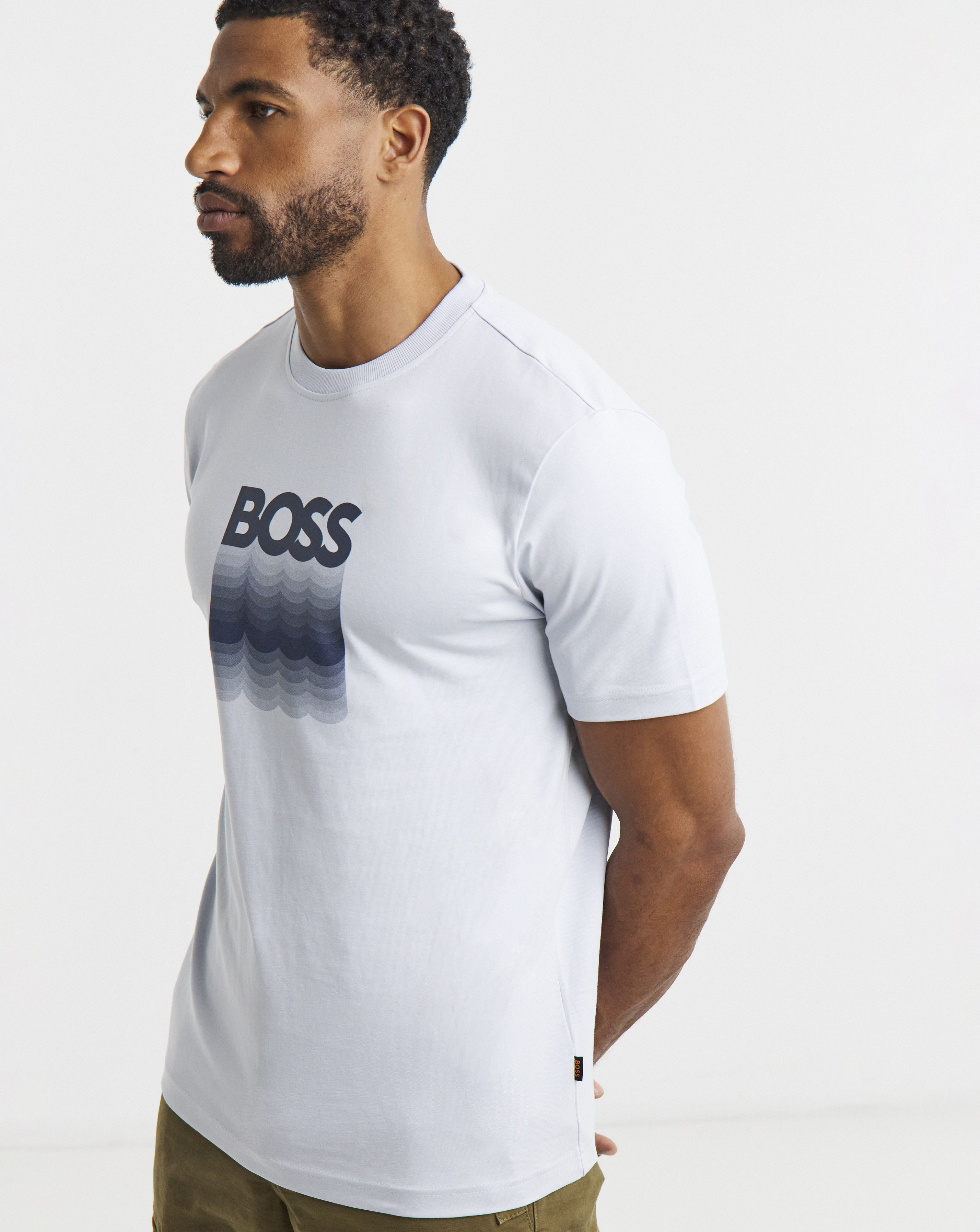 Boss Men's T-Shirt - M - Light Grey - Cotton