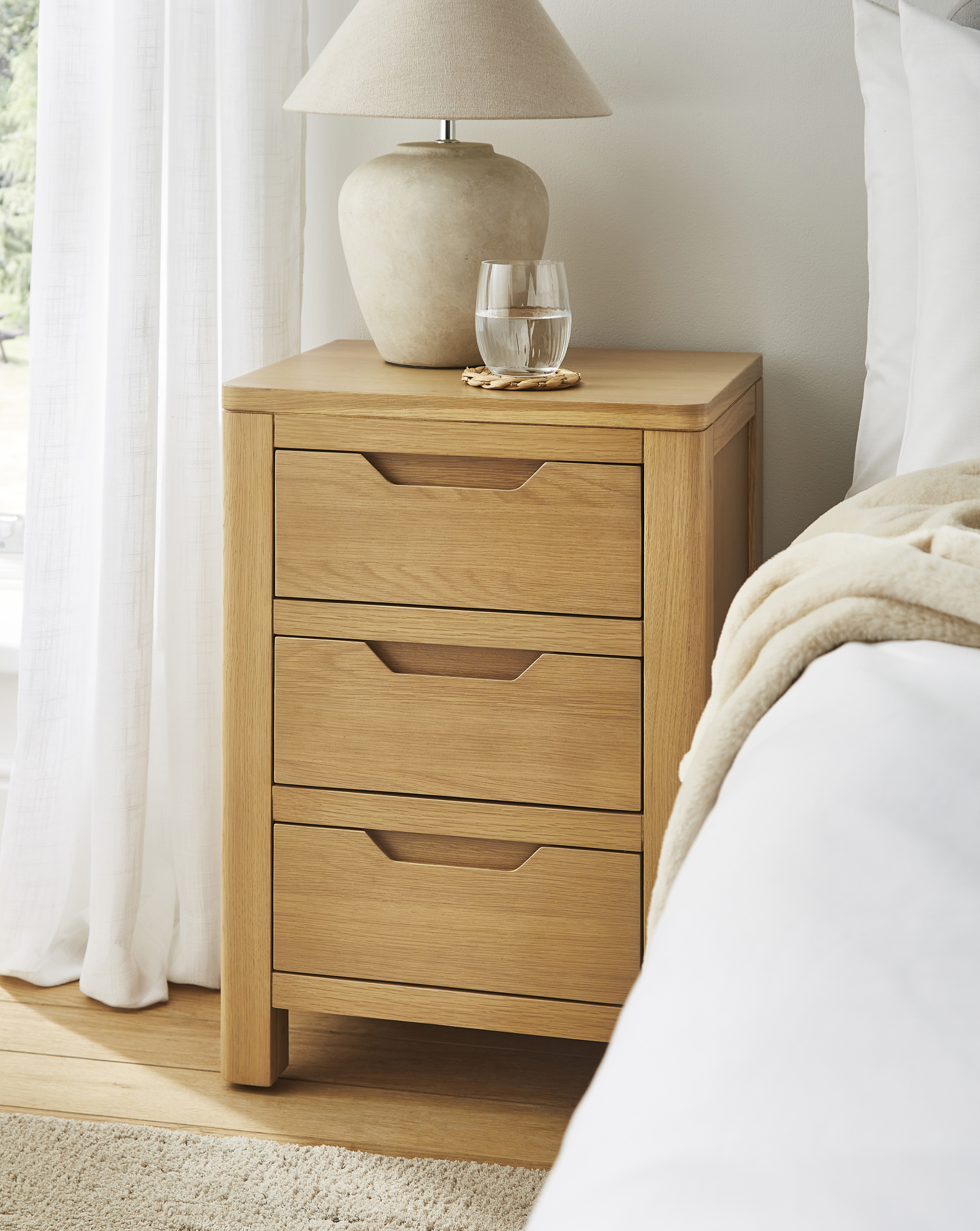 Lorcan 3 Drawer Bedside
