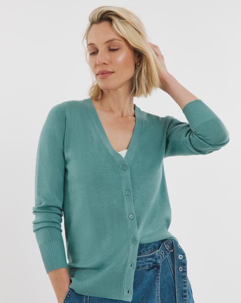 V NECK CARDIGAN