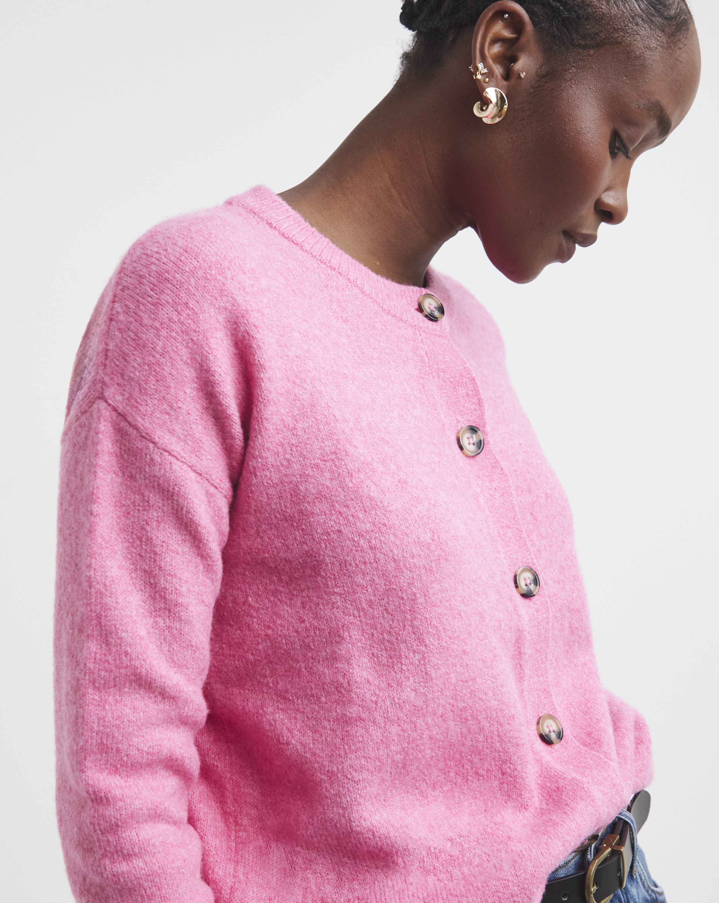 Crew Neck Cardigan
