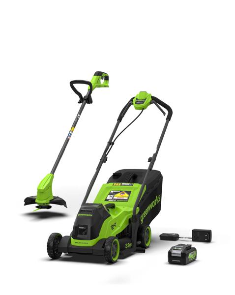 Greenworks 24V Lawnmower & Line Trimmer