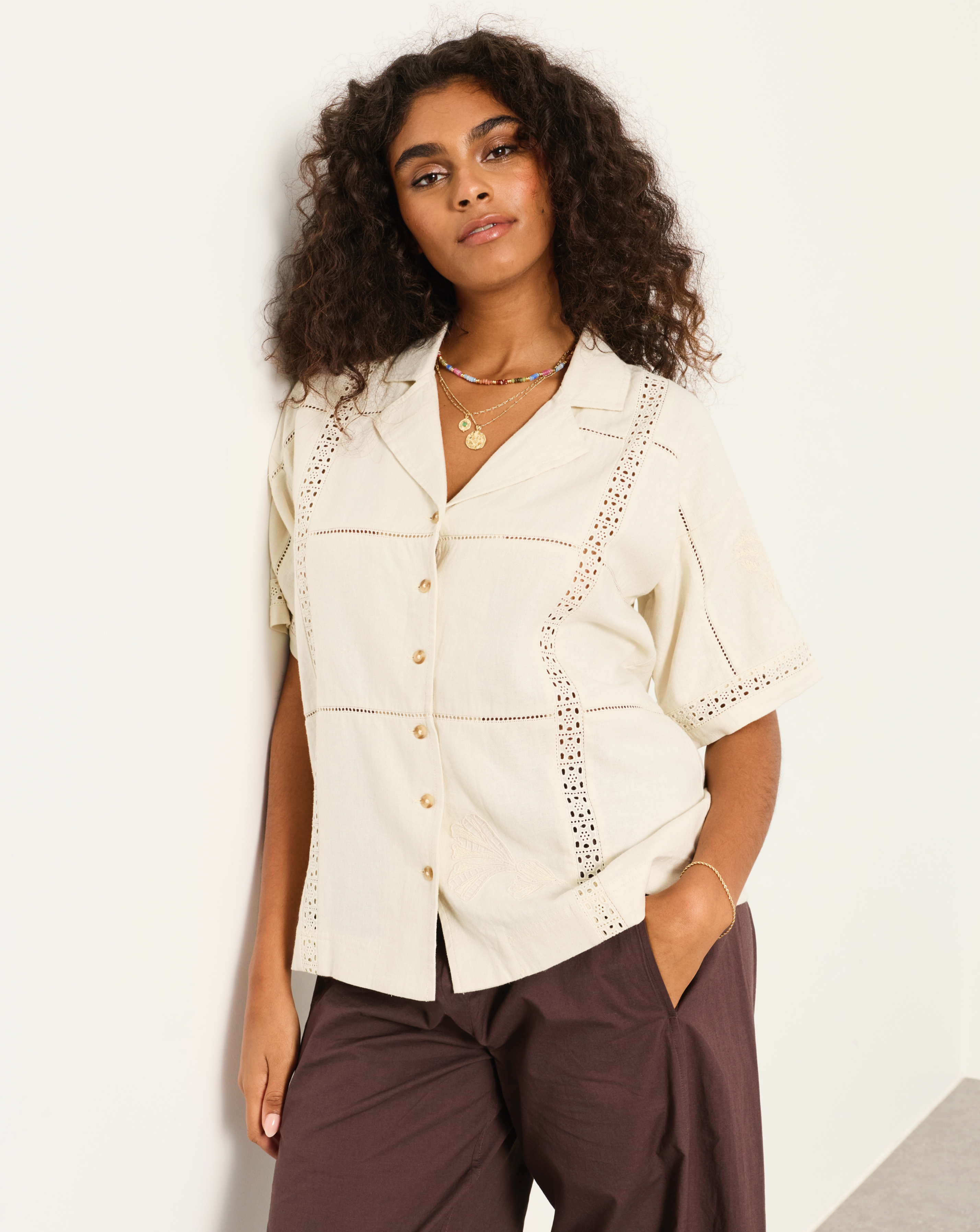 New In - FatFace Kara Emb Shirt