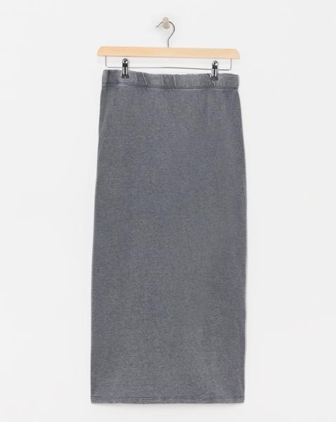 Acid Wash Midi Skirt