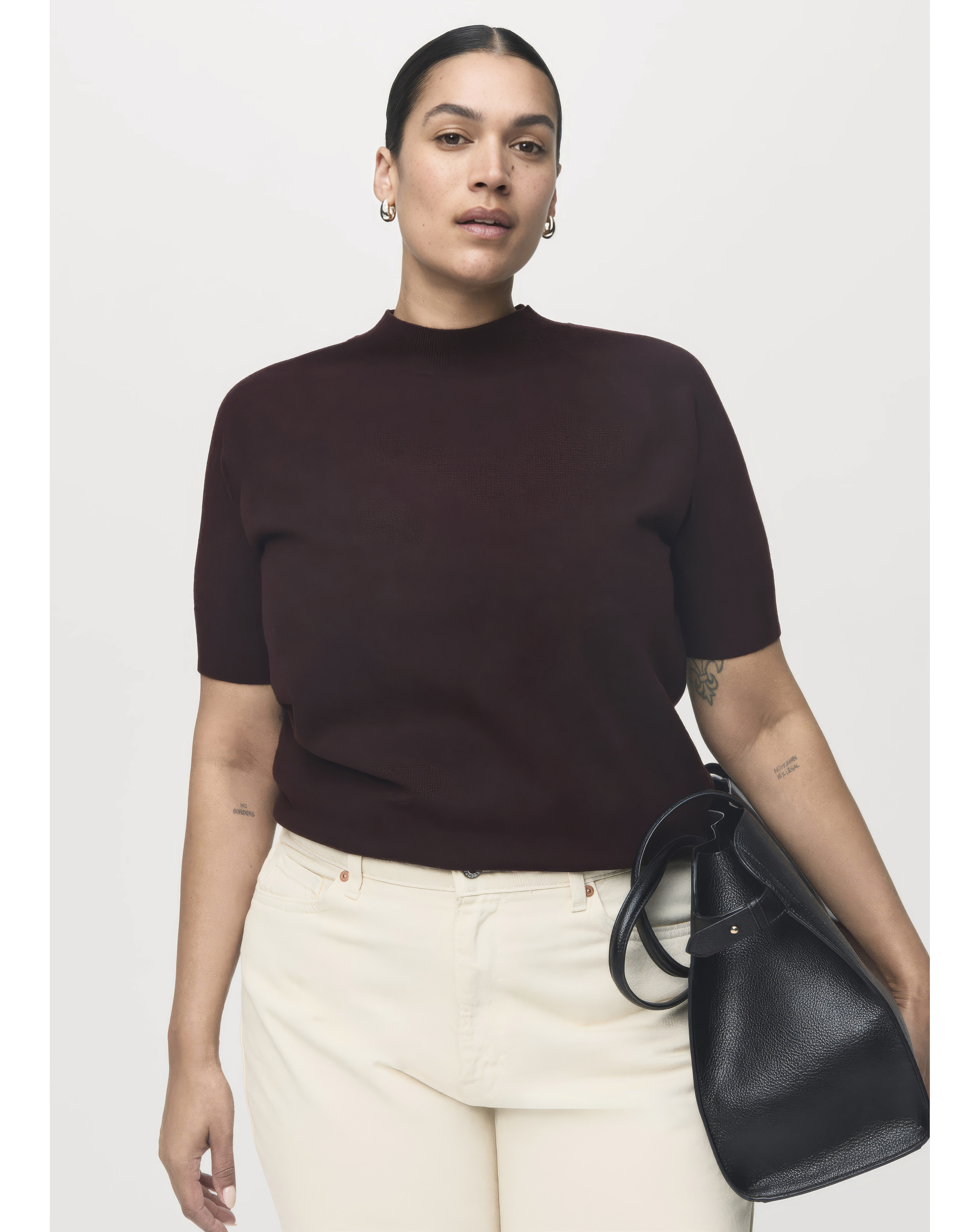 Mango Short Sleeve Sweater