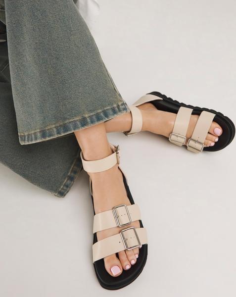 Footbed Two Strap Sandal Ex Wide