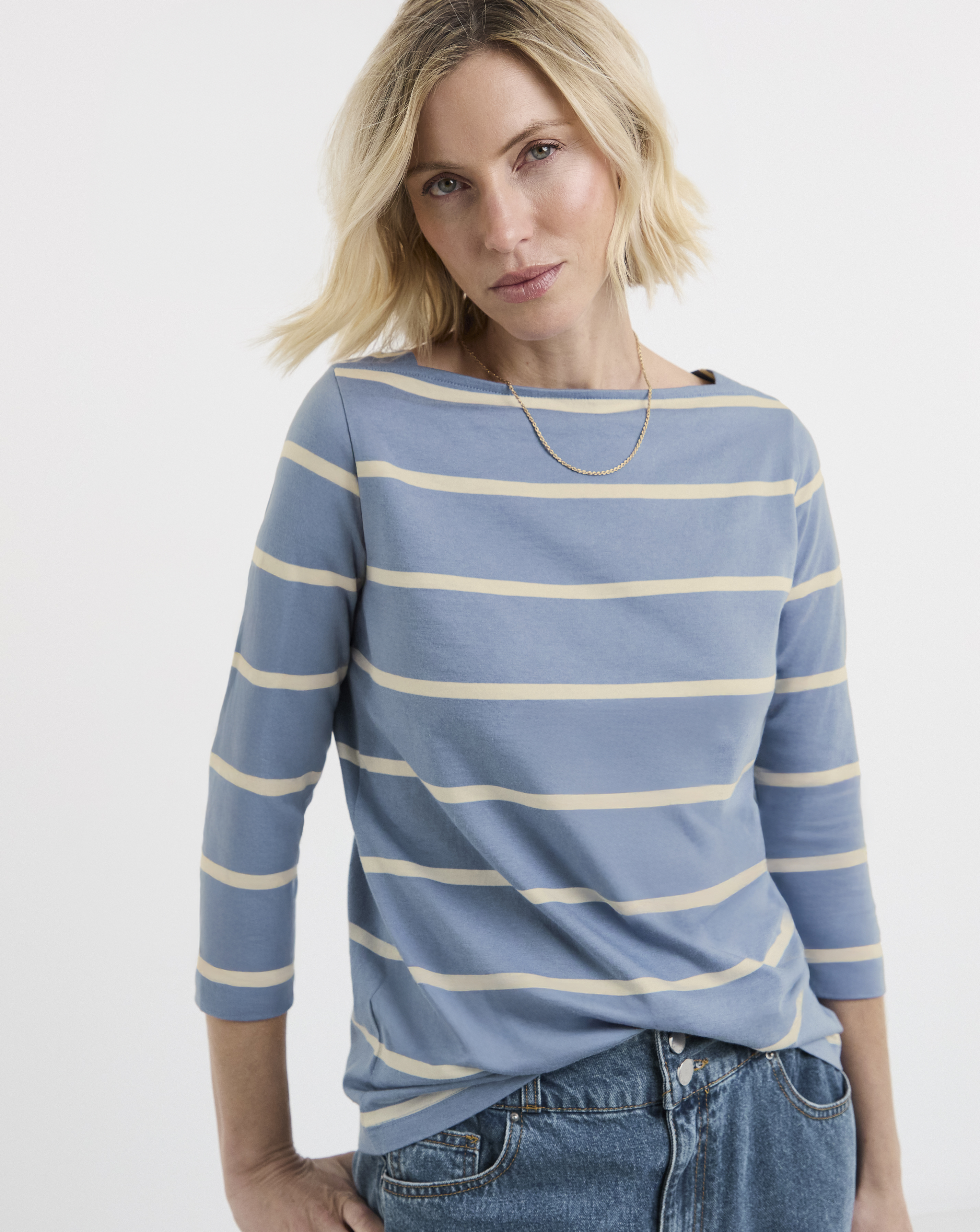 Slash Neck Long Sleeve Top