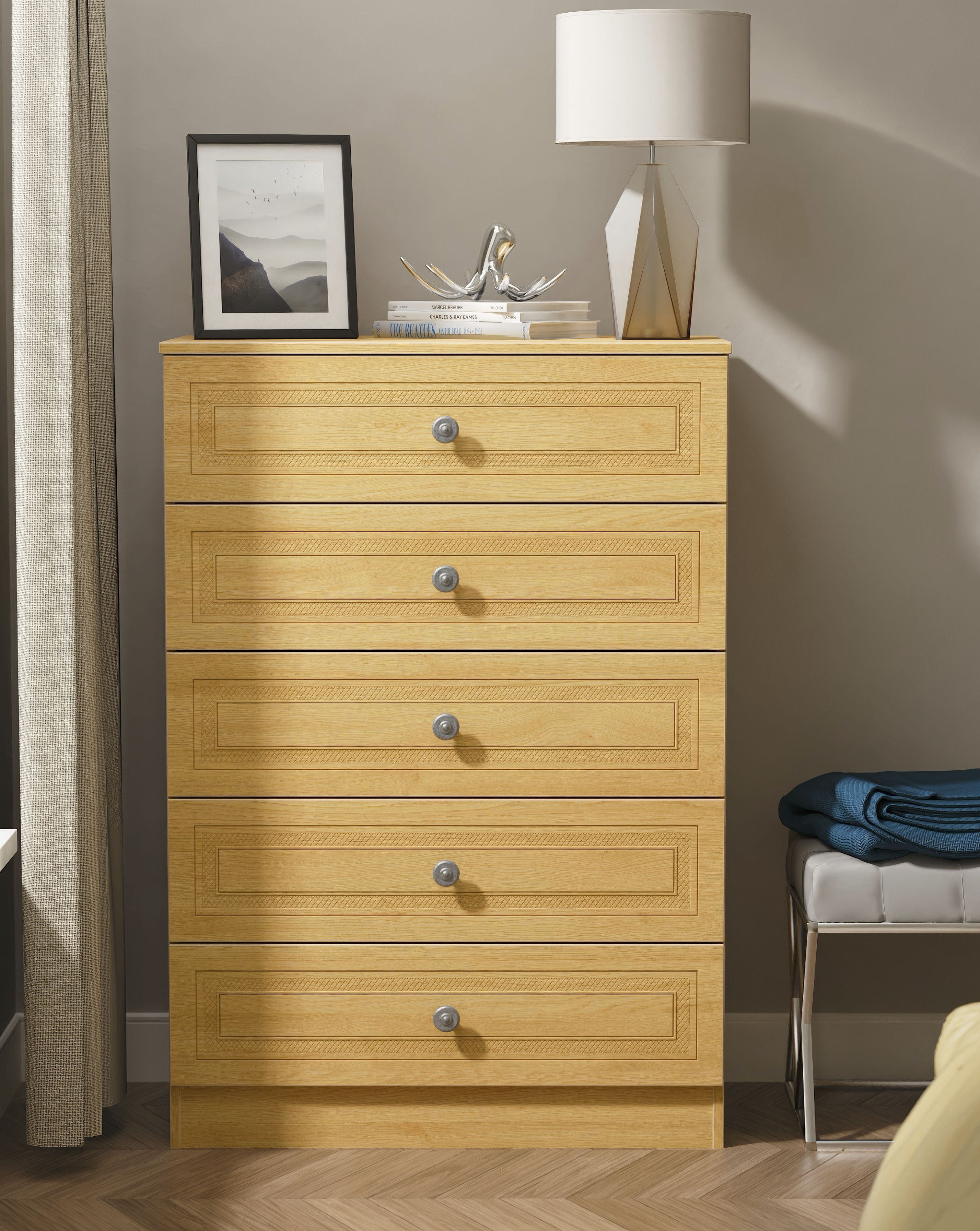Richmond Assembled 5 Drawer Chest