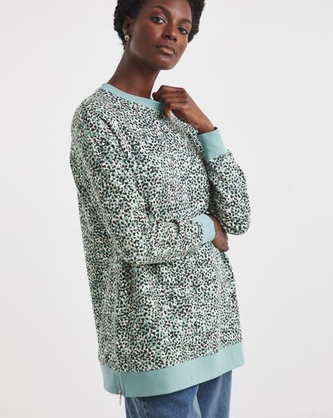 Zide Zip Longline Sweat