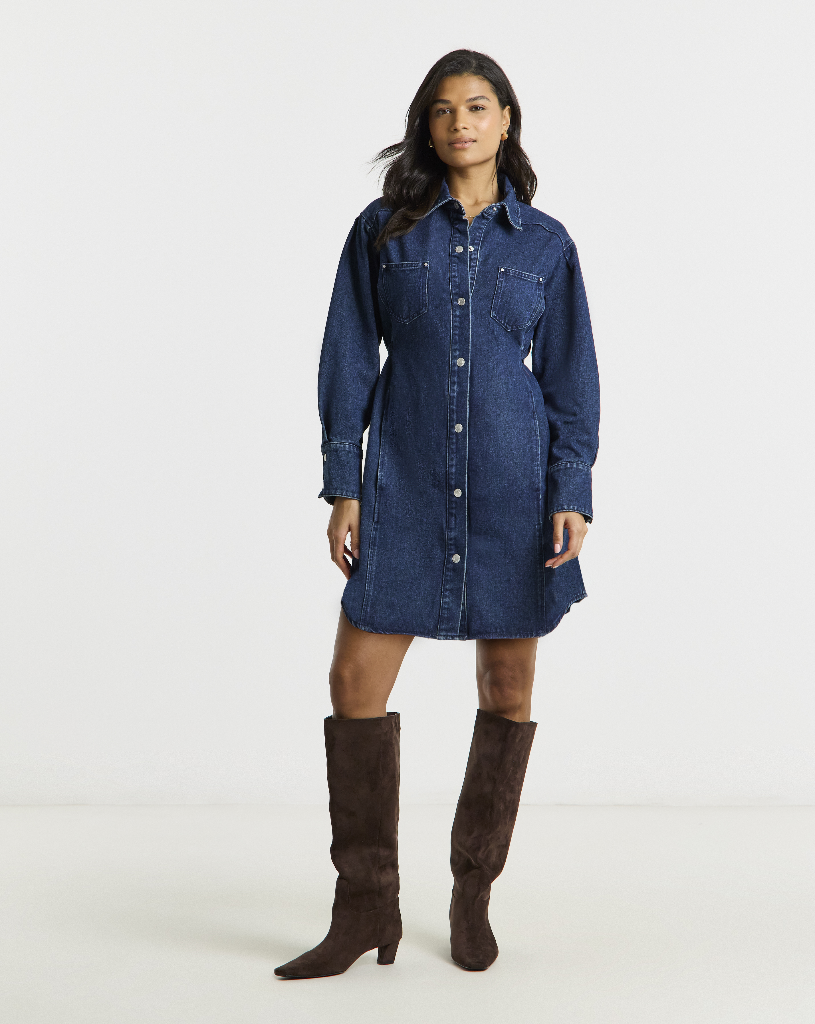 Simply Be Belted Oversized Shirt Dress