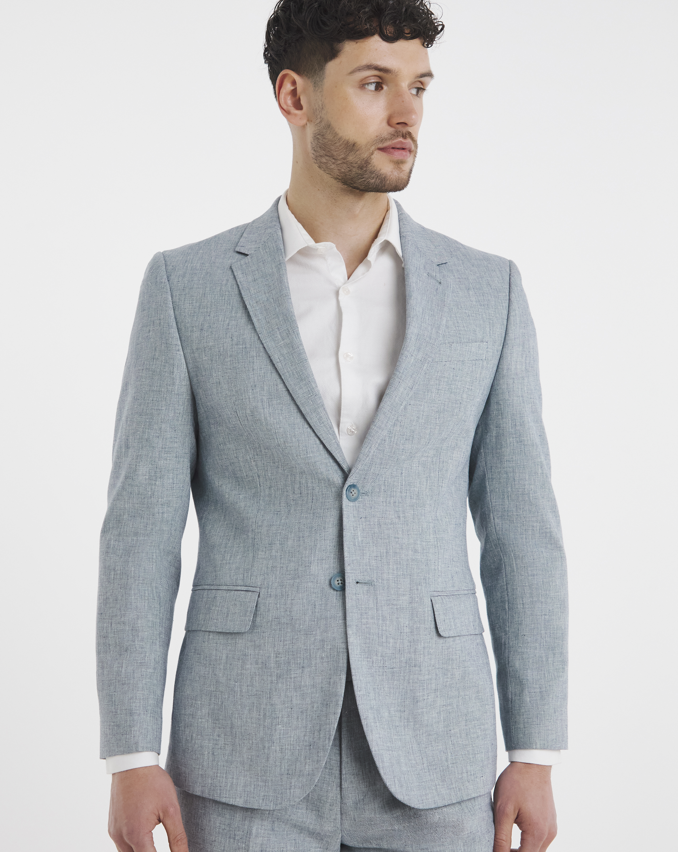 Linen Blend Suit Jacket