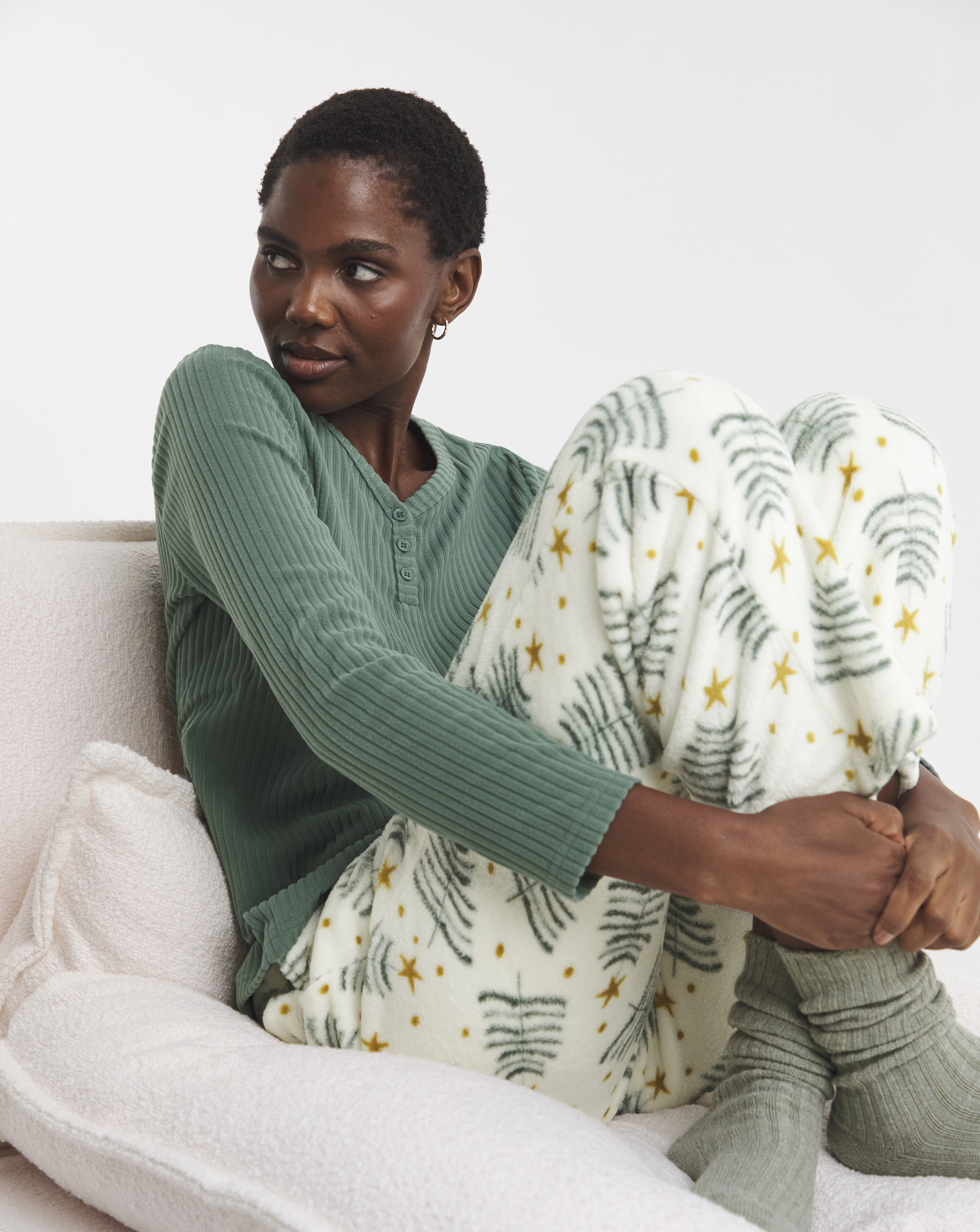 Pretty Secrets Fleece Henley PJ Set