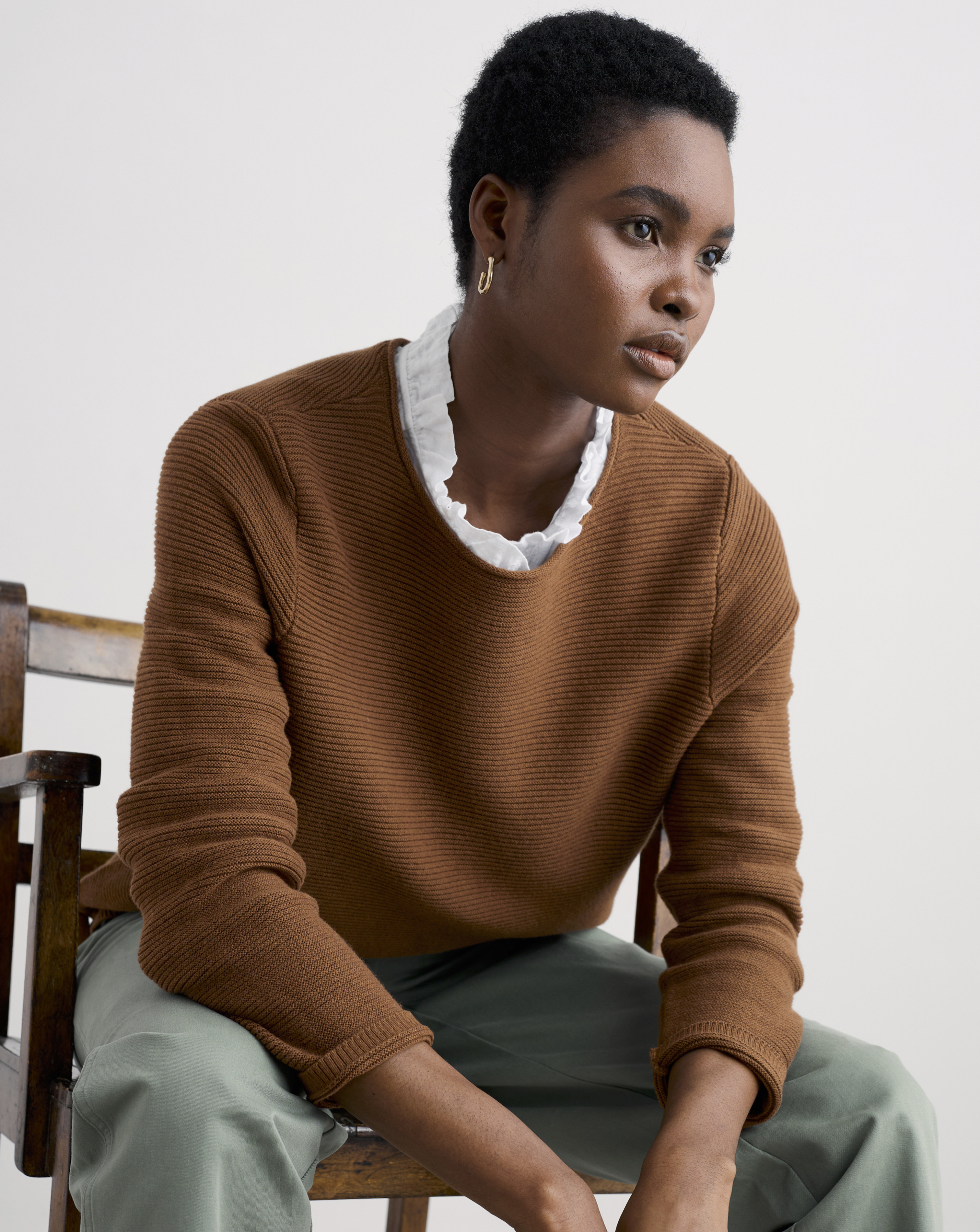 Seasalt Cornwall Makers Jumper Brown - Seasalt - Size8