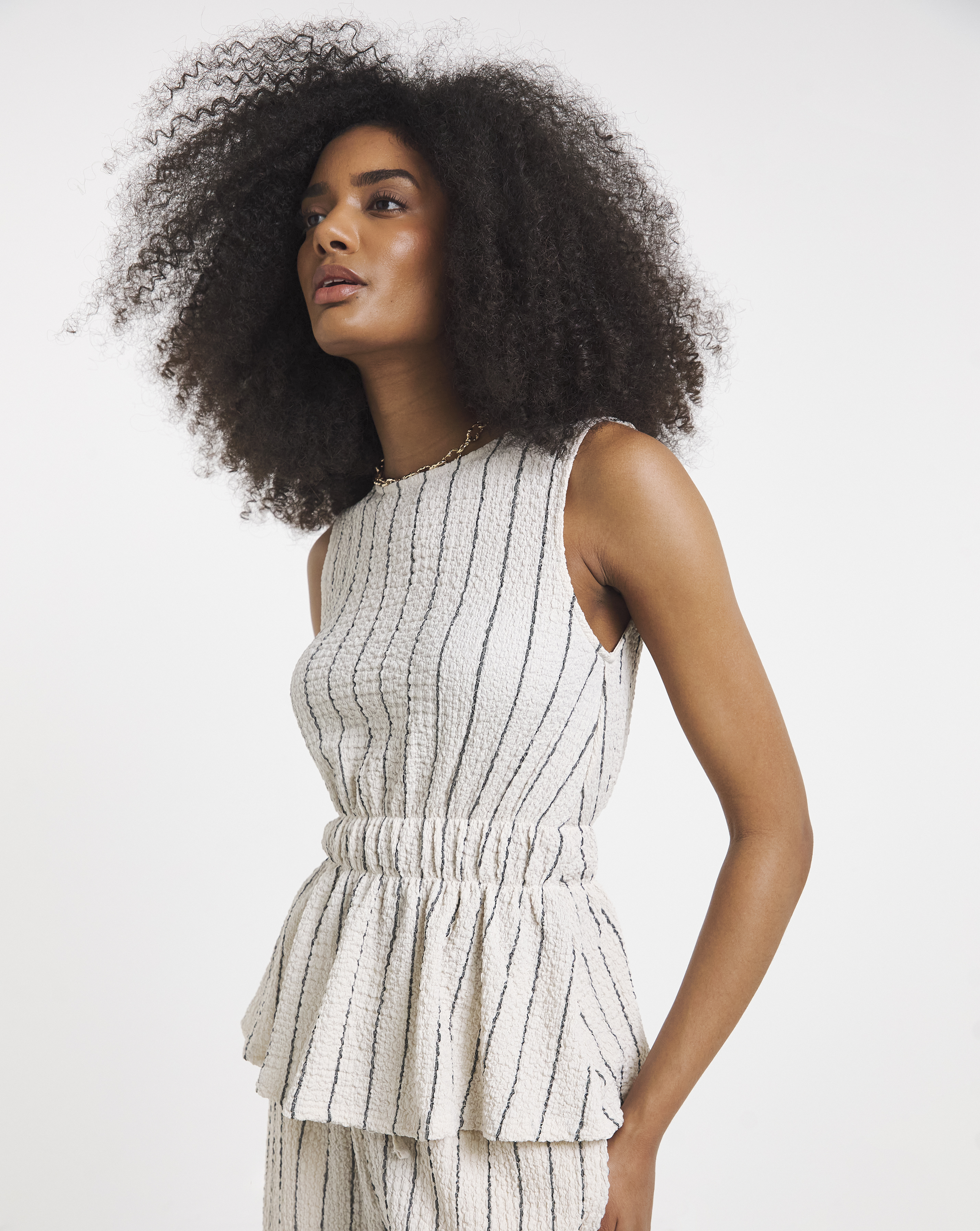 Stripe Peplum Top
