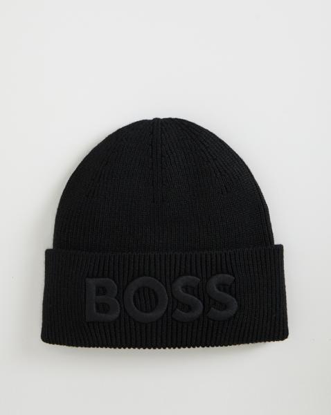 BOSS Logo Beanie - Black
