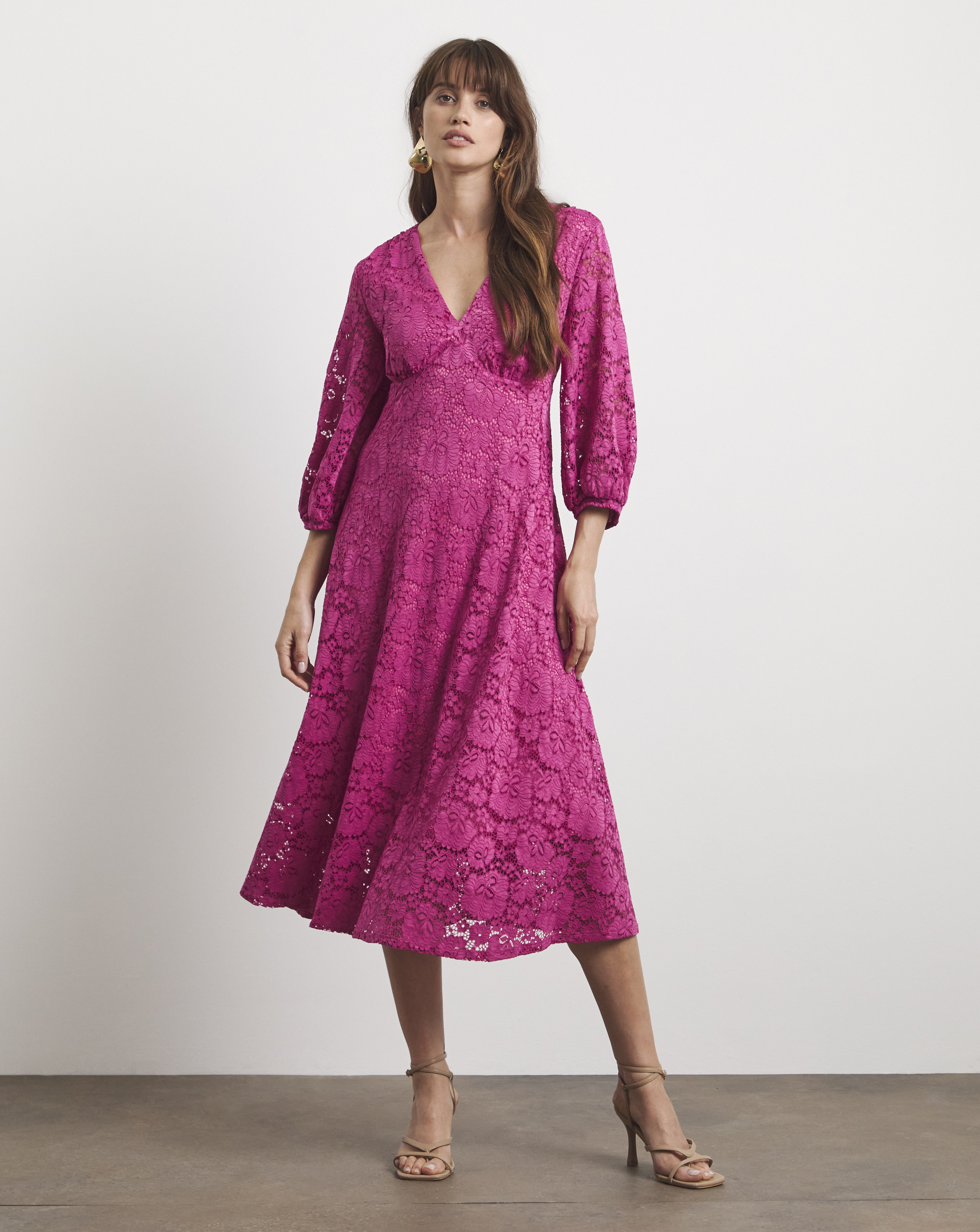 Joanna Hope Midi Lace Dress