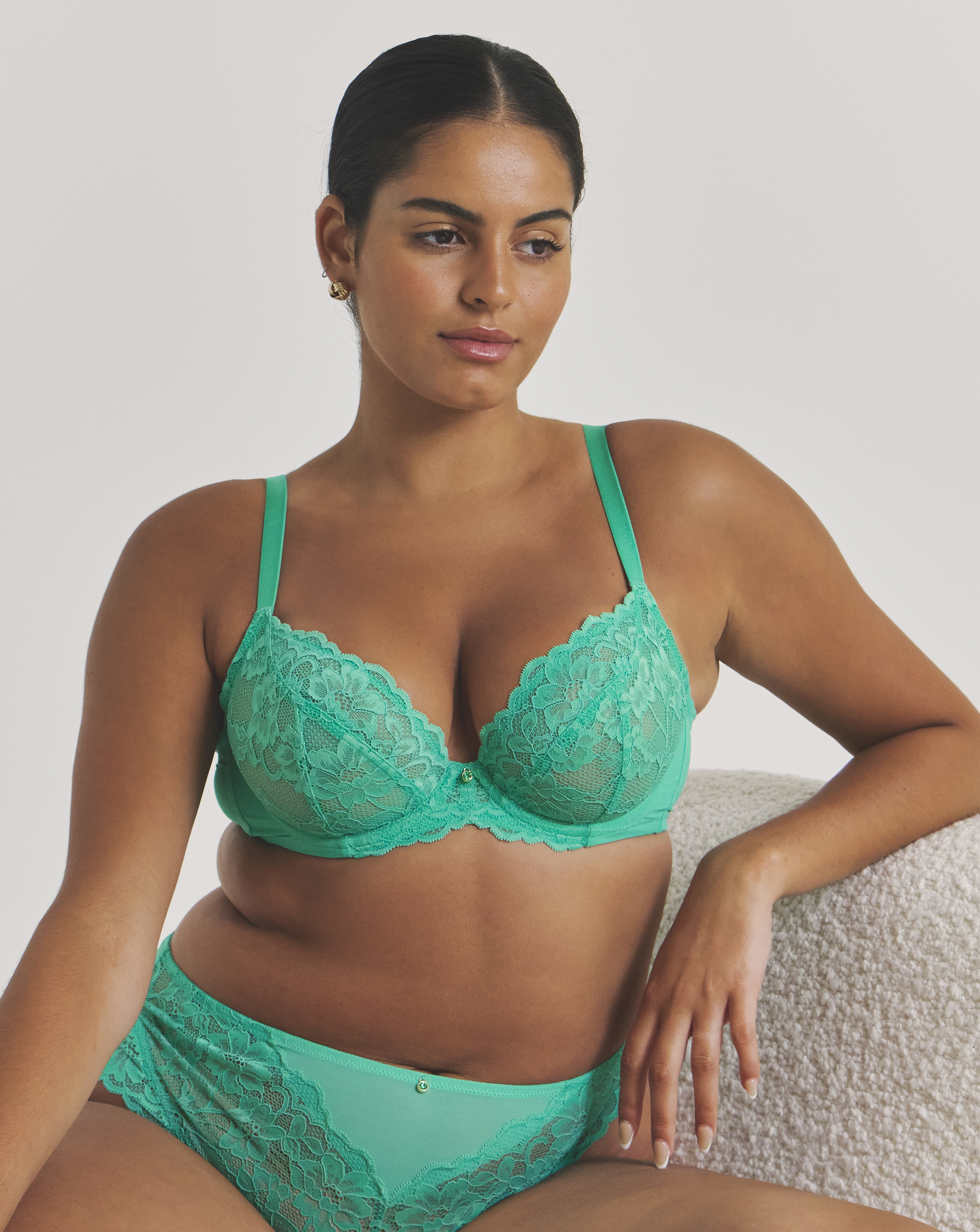 Ann Summers Sexy Lace DD Plus Bra Green