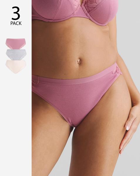 3 Pack Lace Midi Brazilian
