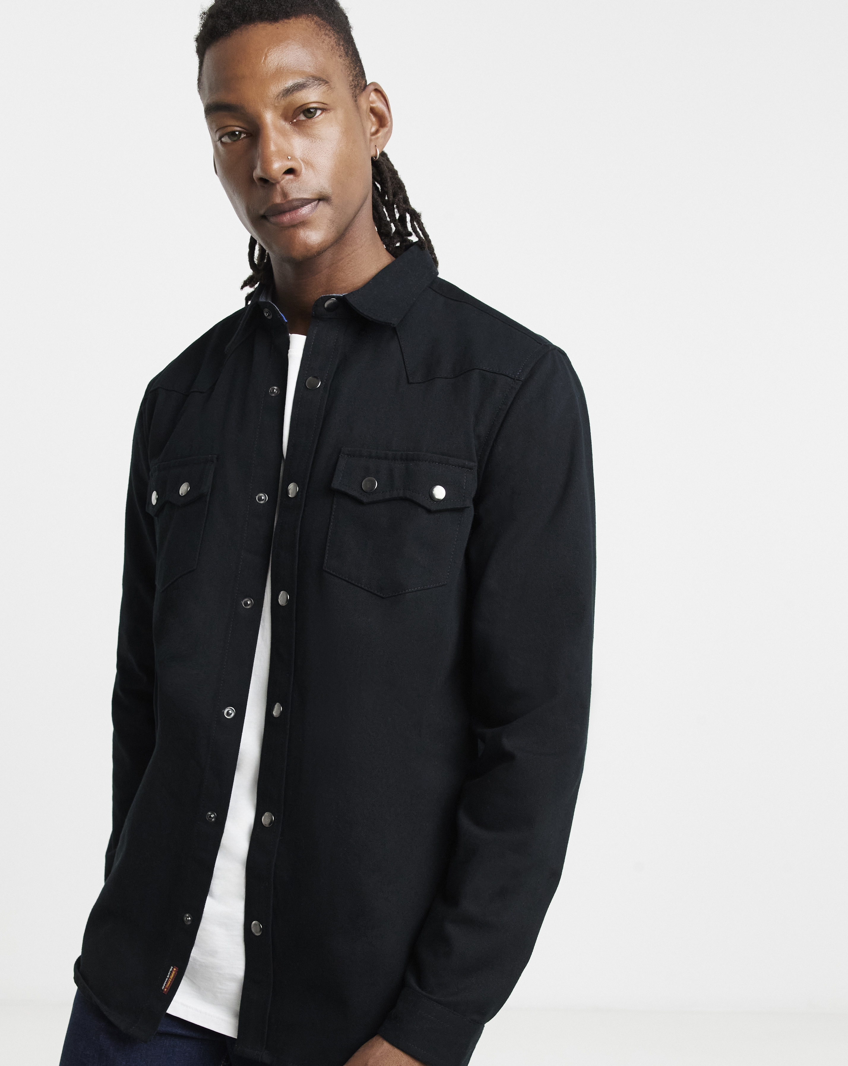 Joe Browns Black Denim Shirt