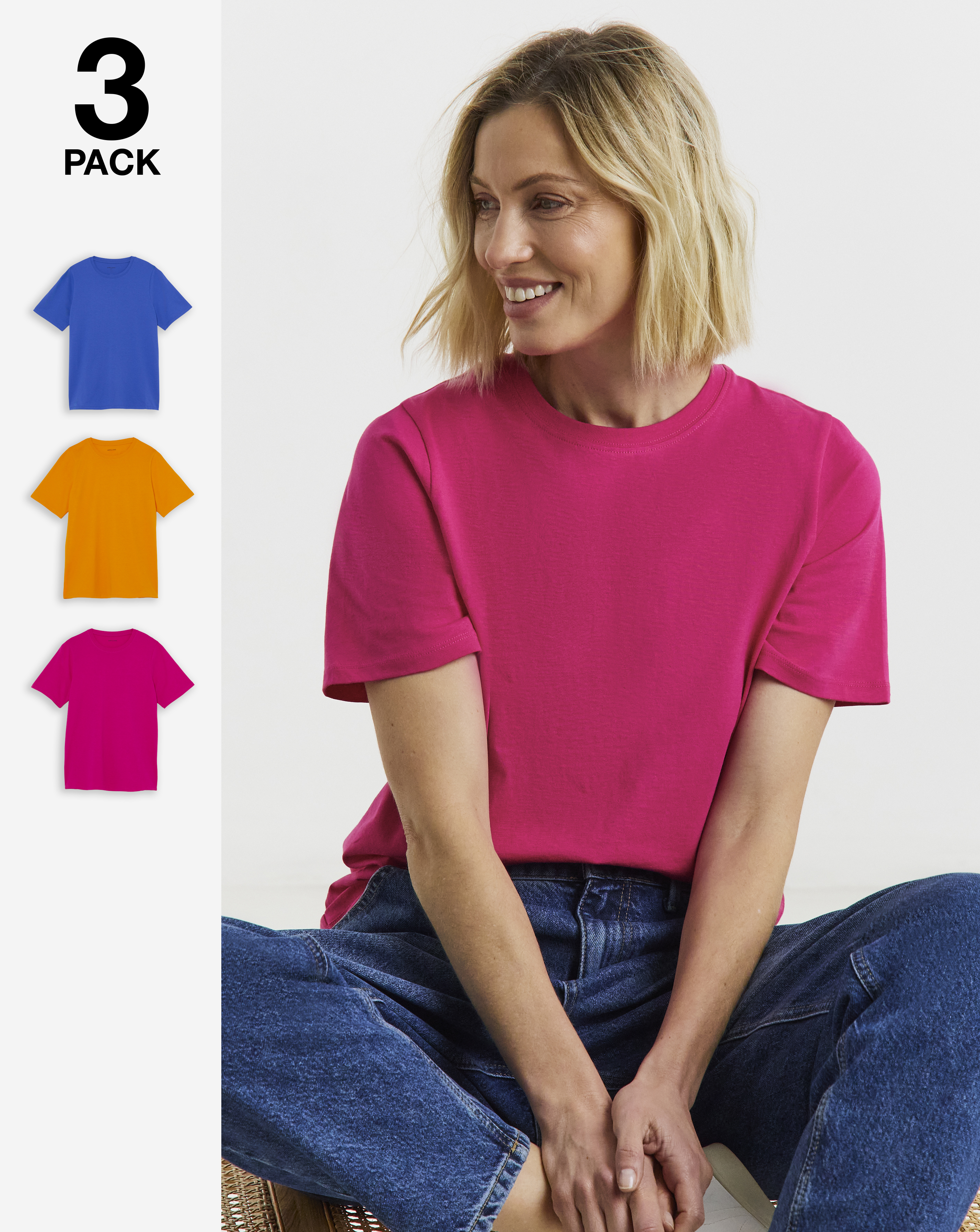 3 Pack Crew Neck T-Shirt