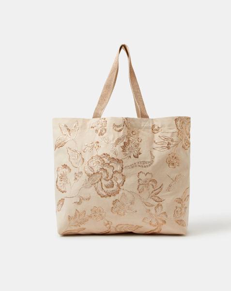 New In - Accessorize Embroidered Shopper Bag