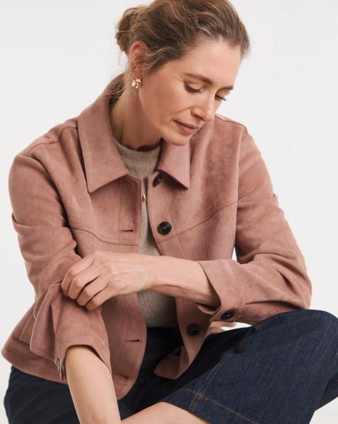 Suedette Trucker Jacket