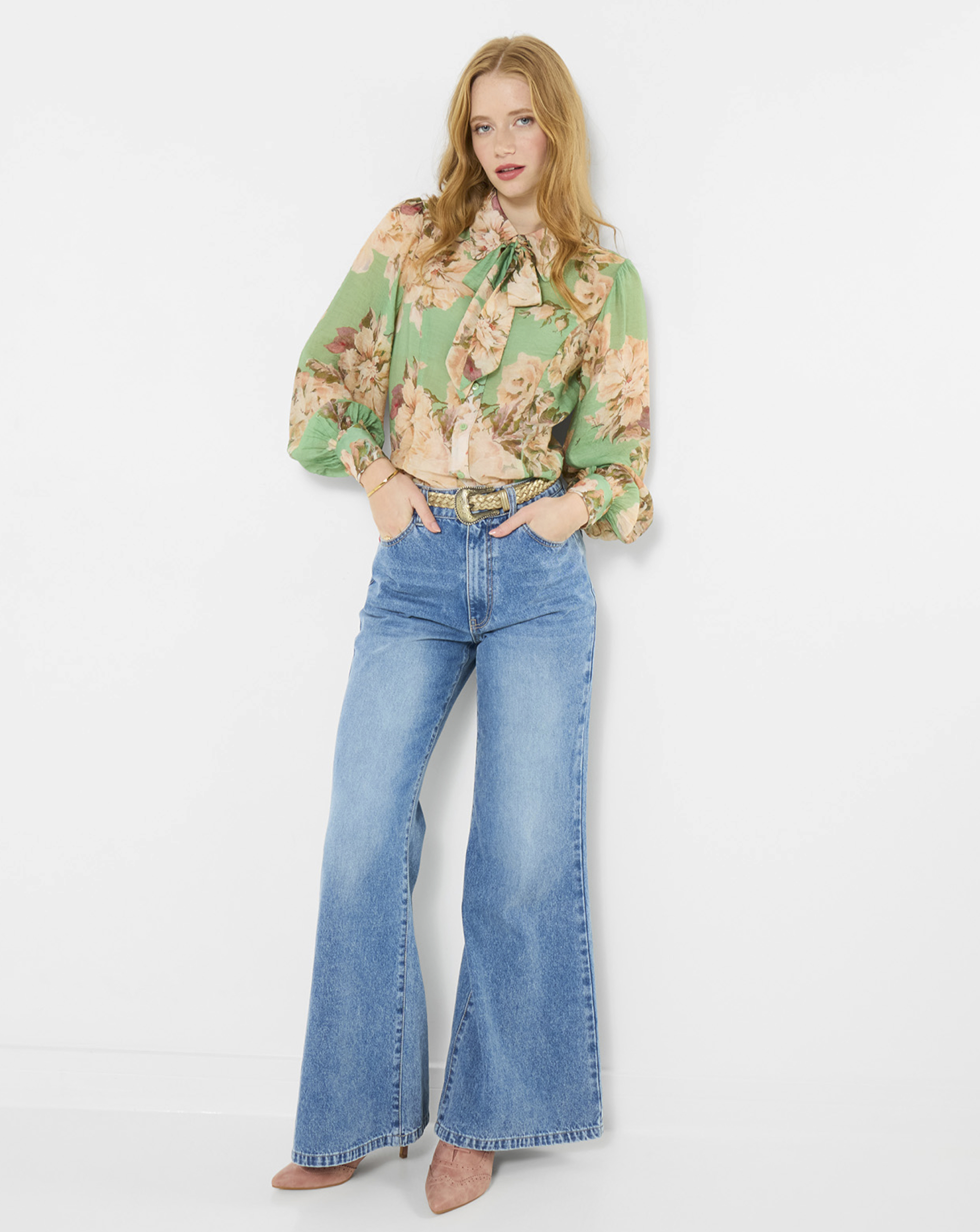 JB Olivia Blouse With Detachable Tie