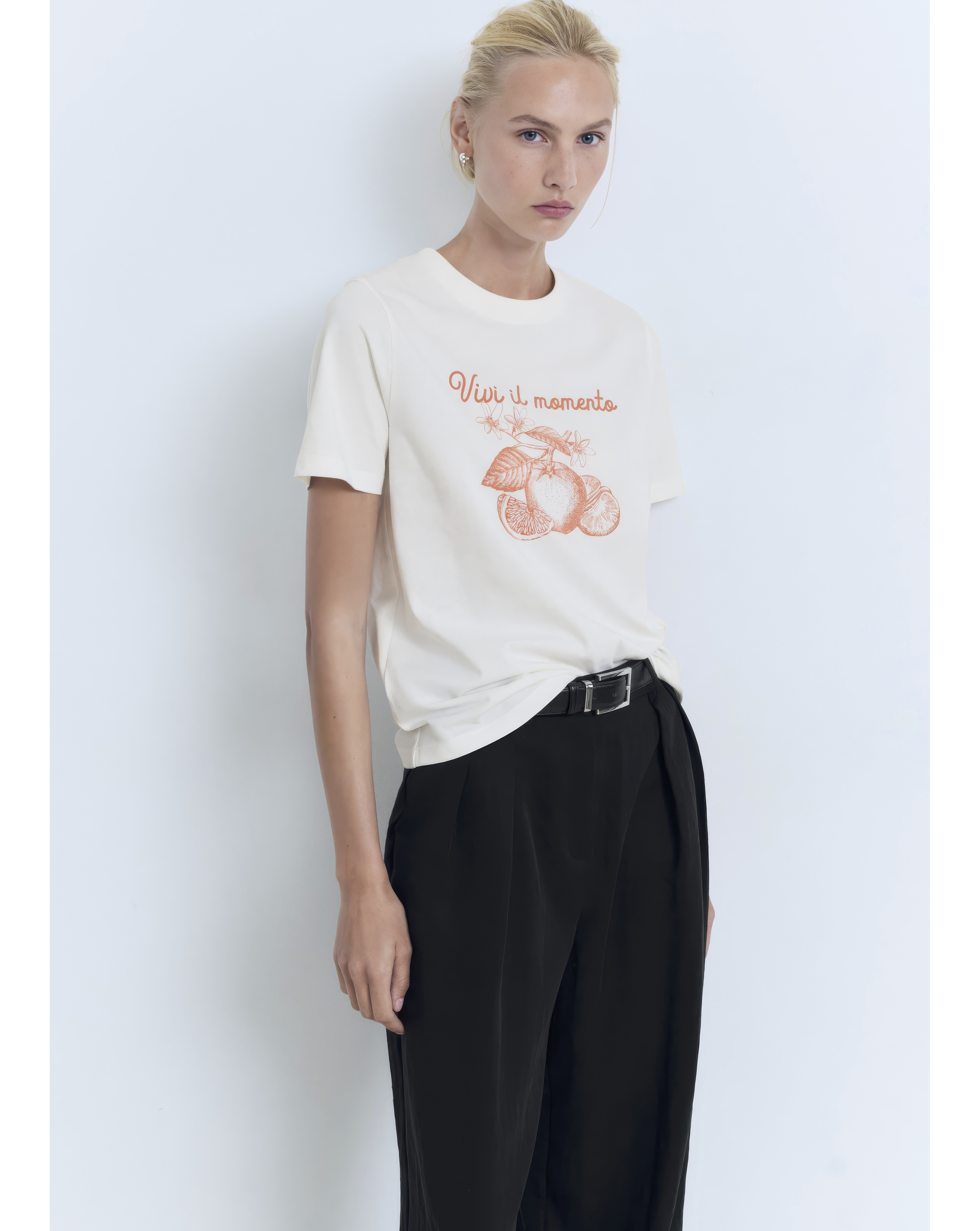 Mango Graphic Orange T-Shirt