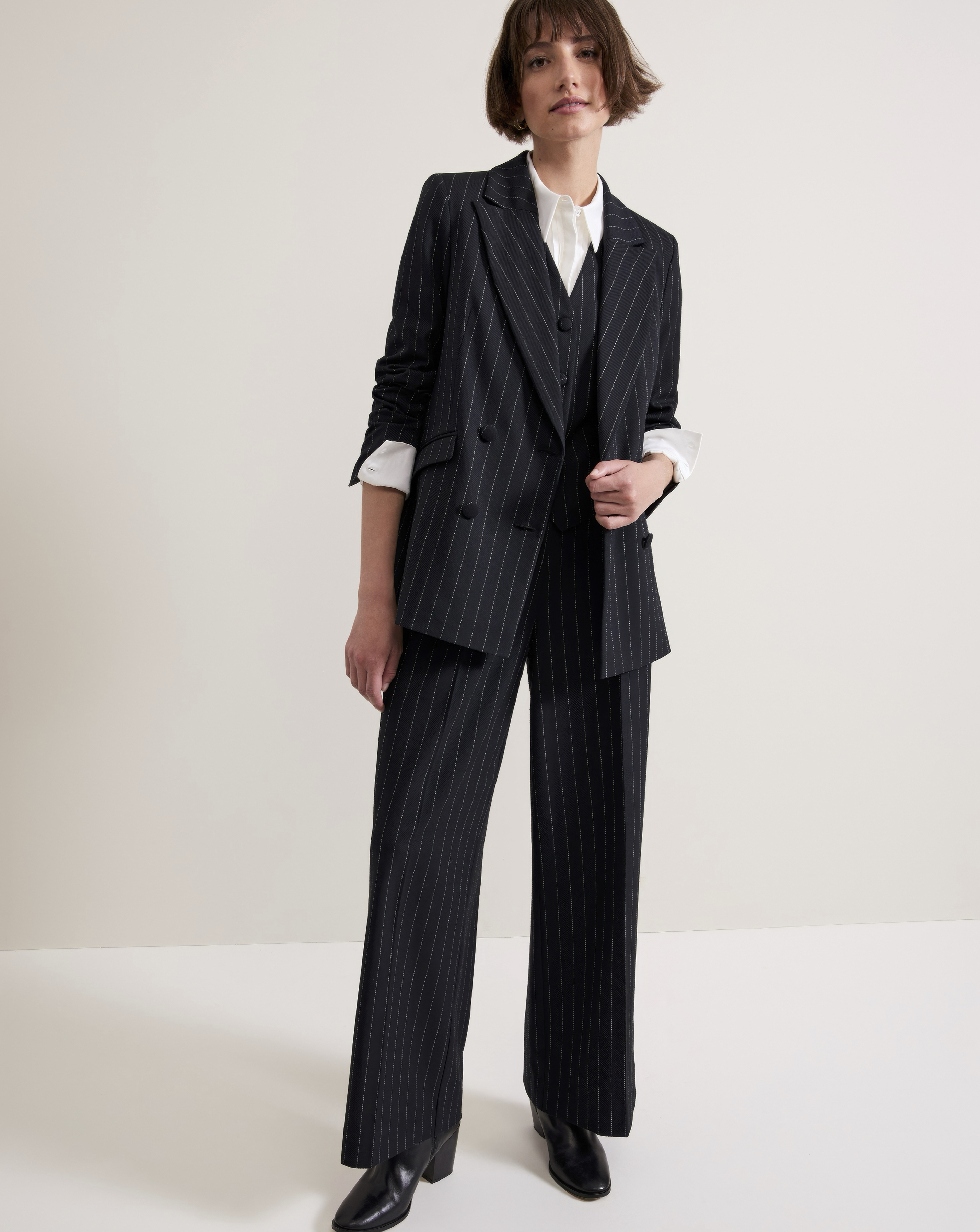Phase Eight Women's Navy Pinstripe Blazer