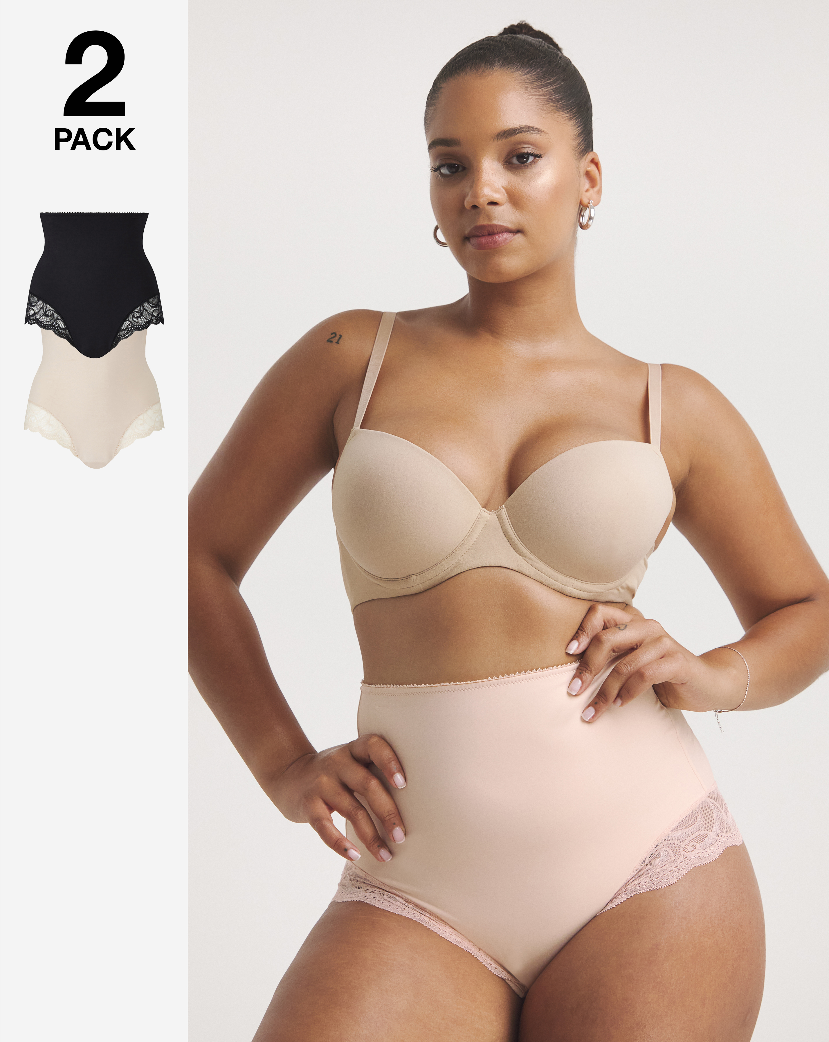 MAGISCULPT 2 Pack Lace Firm Briefs