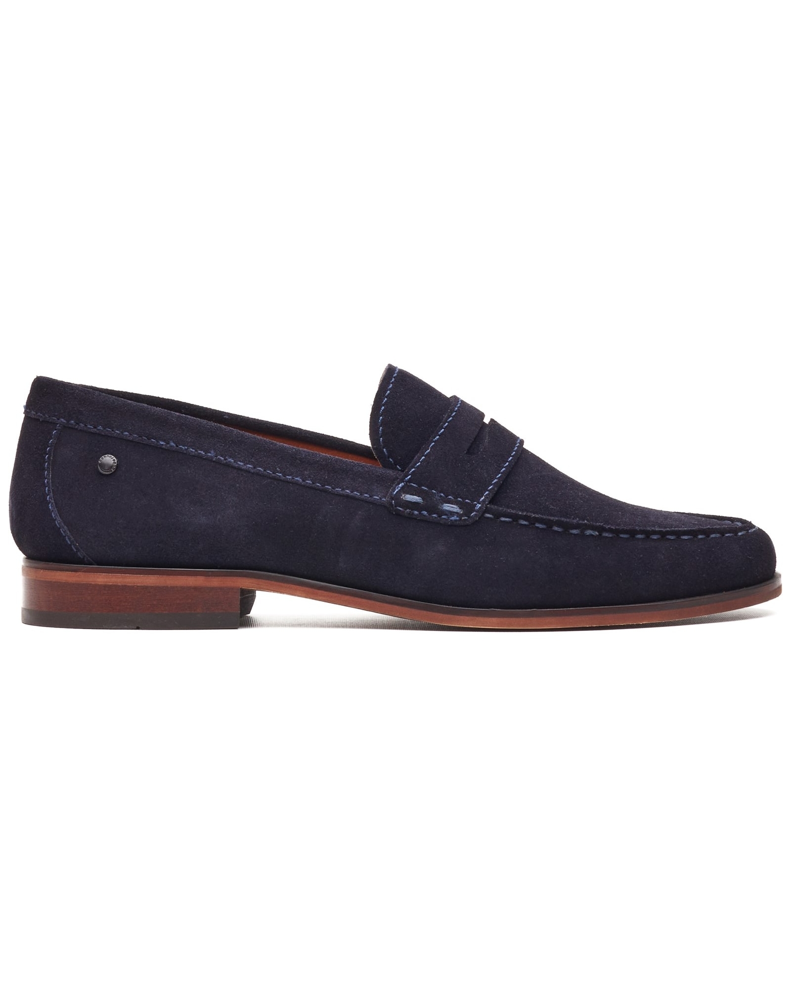 Base London Men's Loafer Size 11 Navy Suede