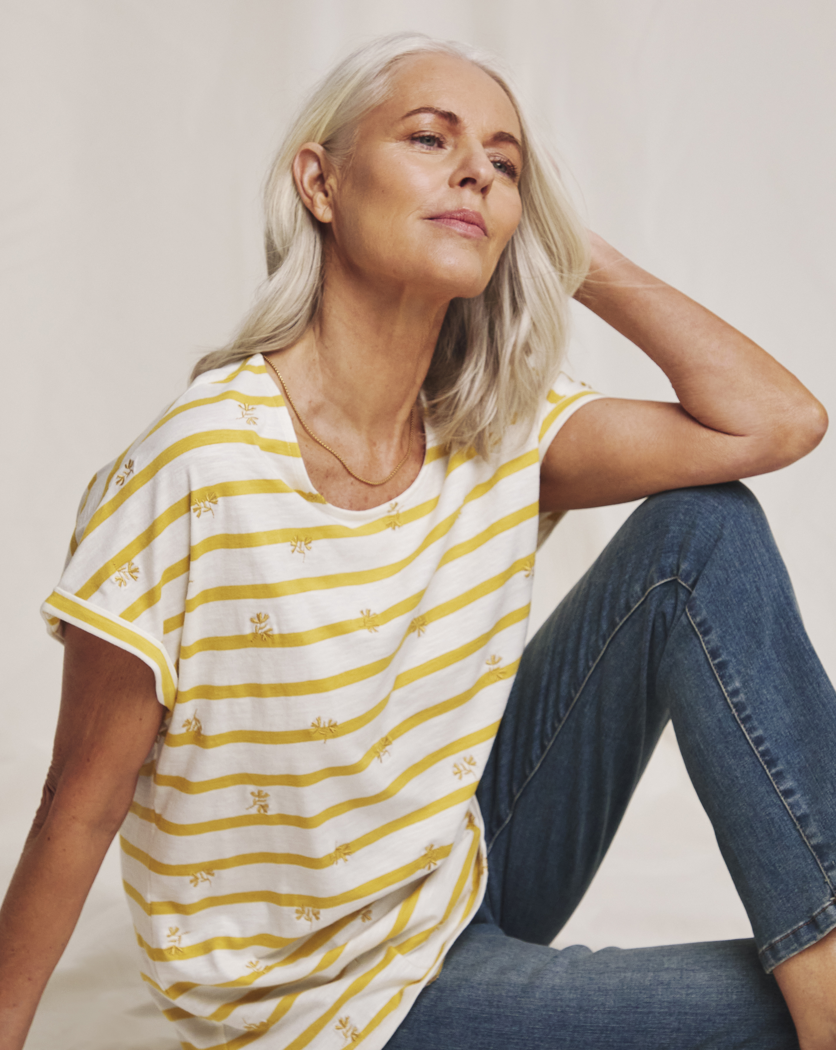 Julipa Embroidered Stripe T-Shirt
