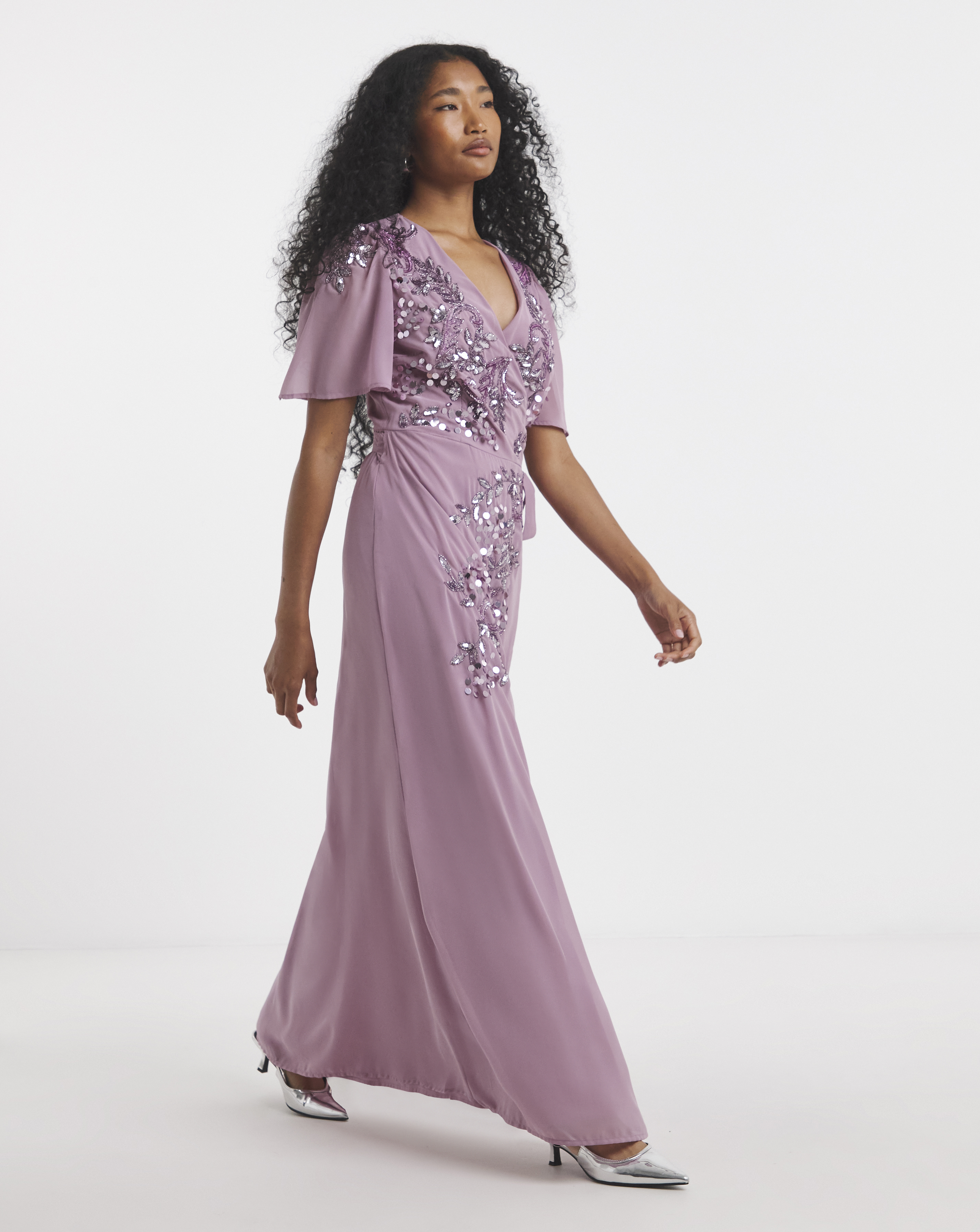Maya Curve Embellished Maxi Dress