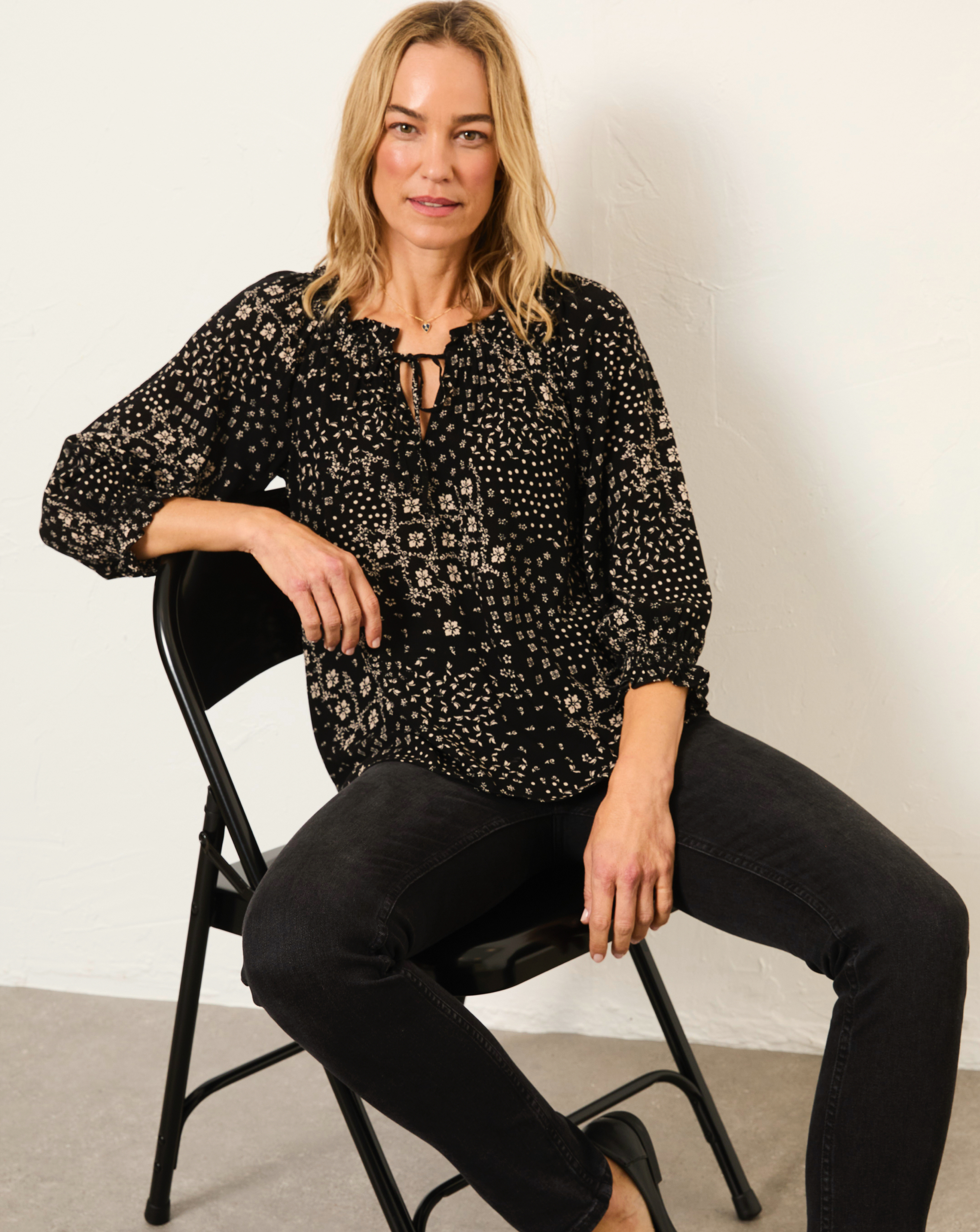 FatFace Mono Blouse