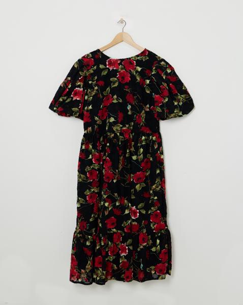 Lovedrobe Textured Floral Midi Dress