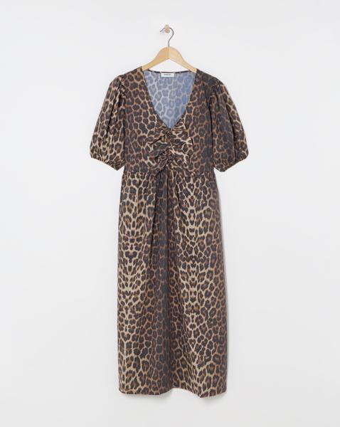 Bow Front Midaxi Dress With Pockets