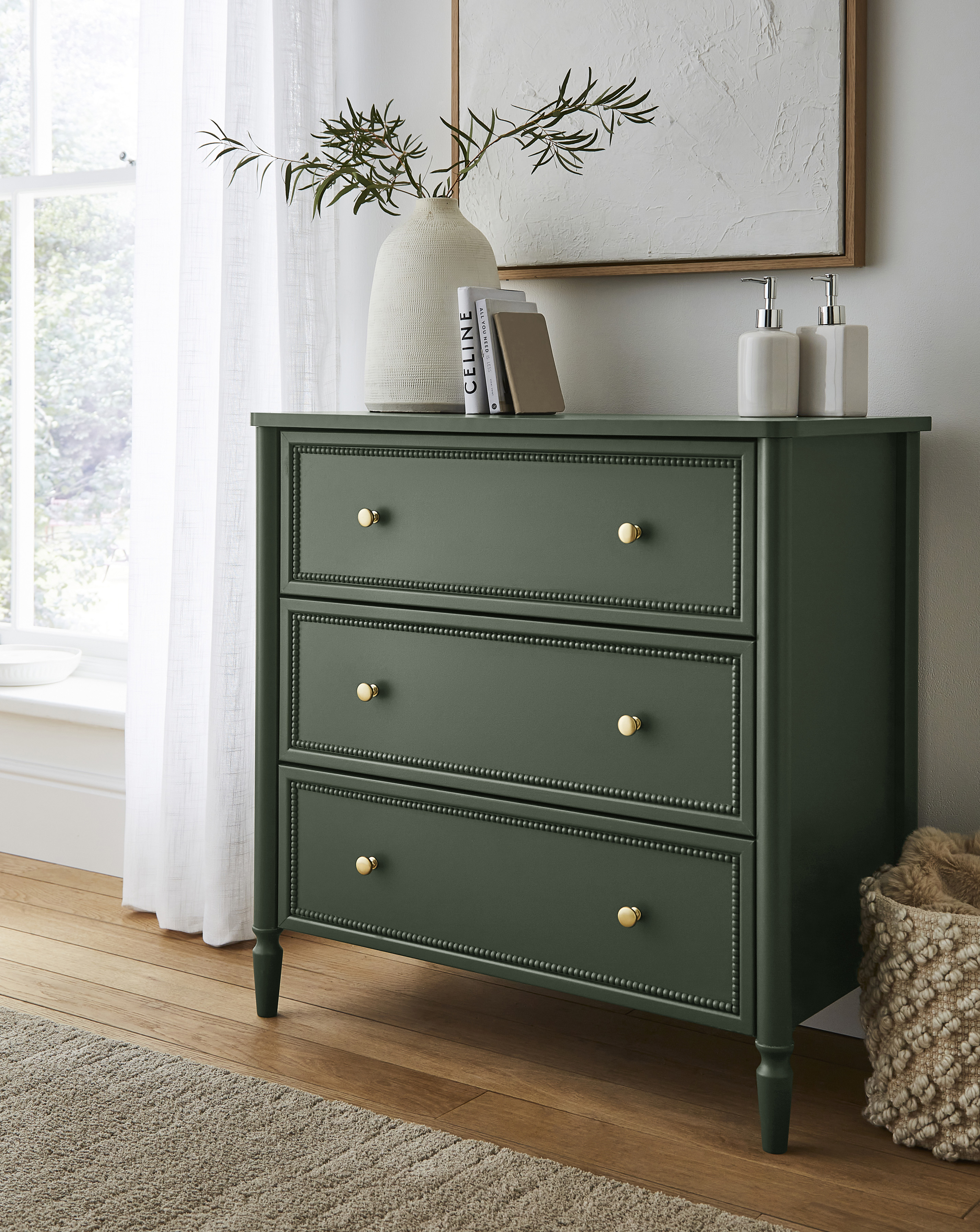Darcy Bobbin Trim Small Chest of Drawers
